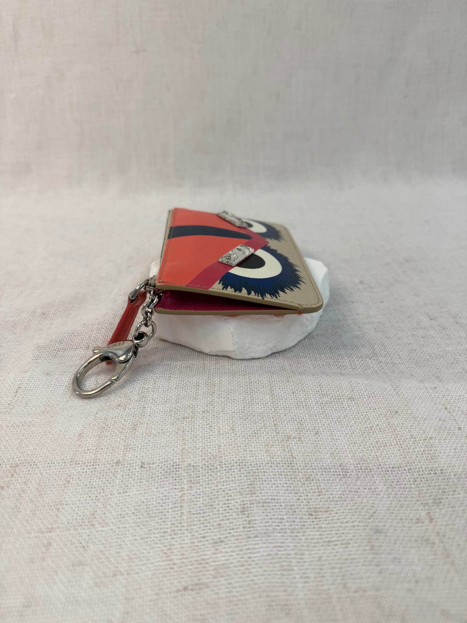 Fendi Multicolor Leather Monster Key Coin Pouch