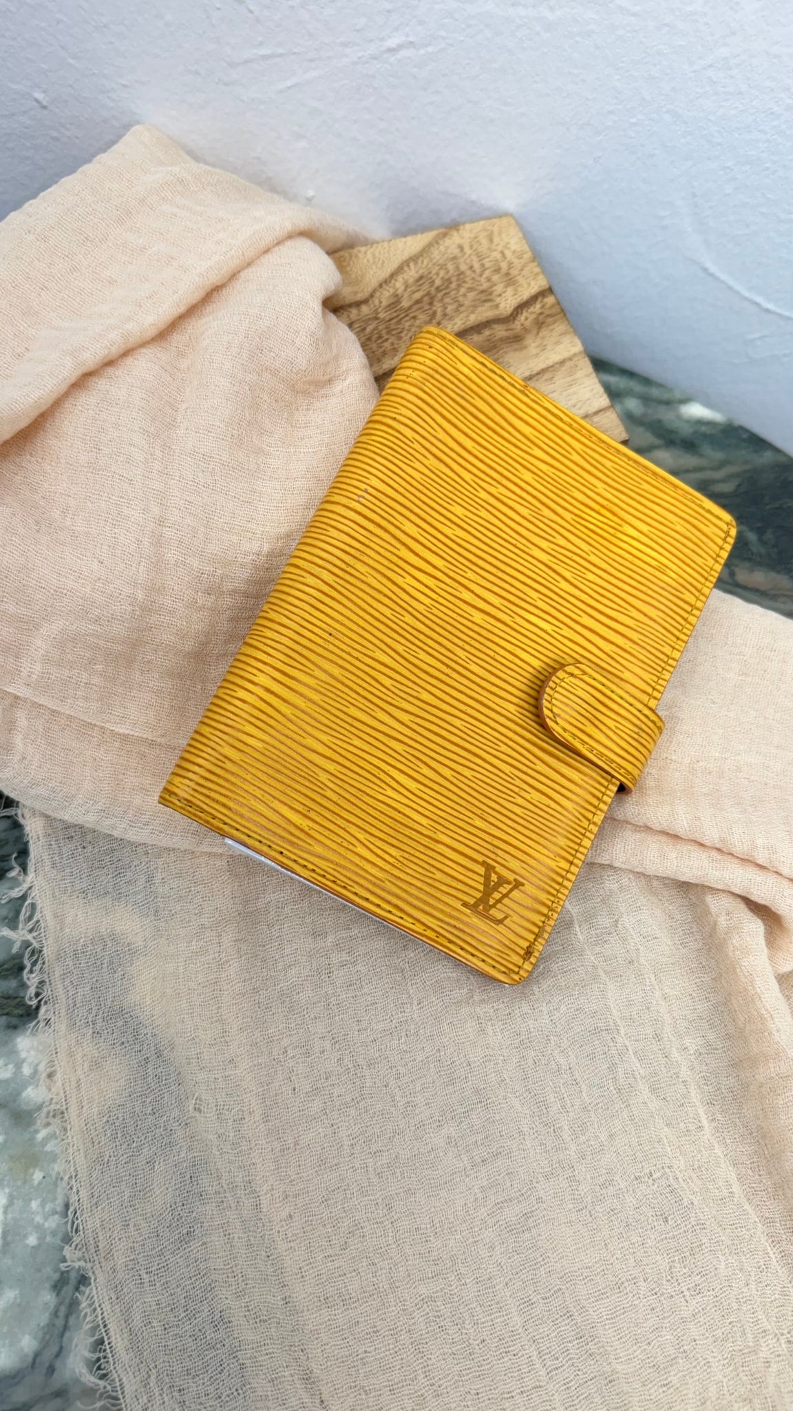 Louis Vuitton Epi yellow agenda PM