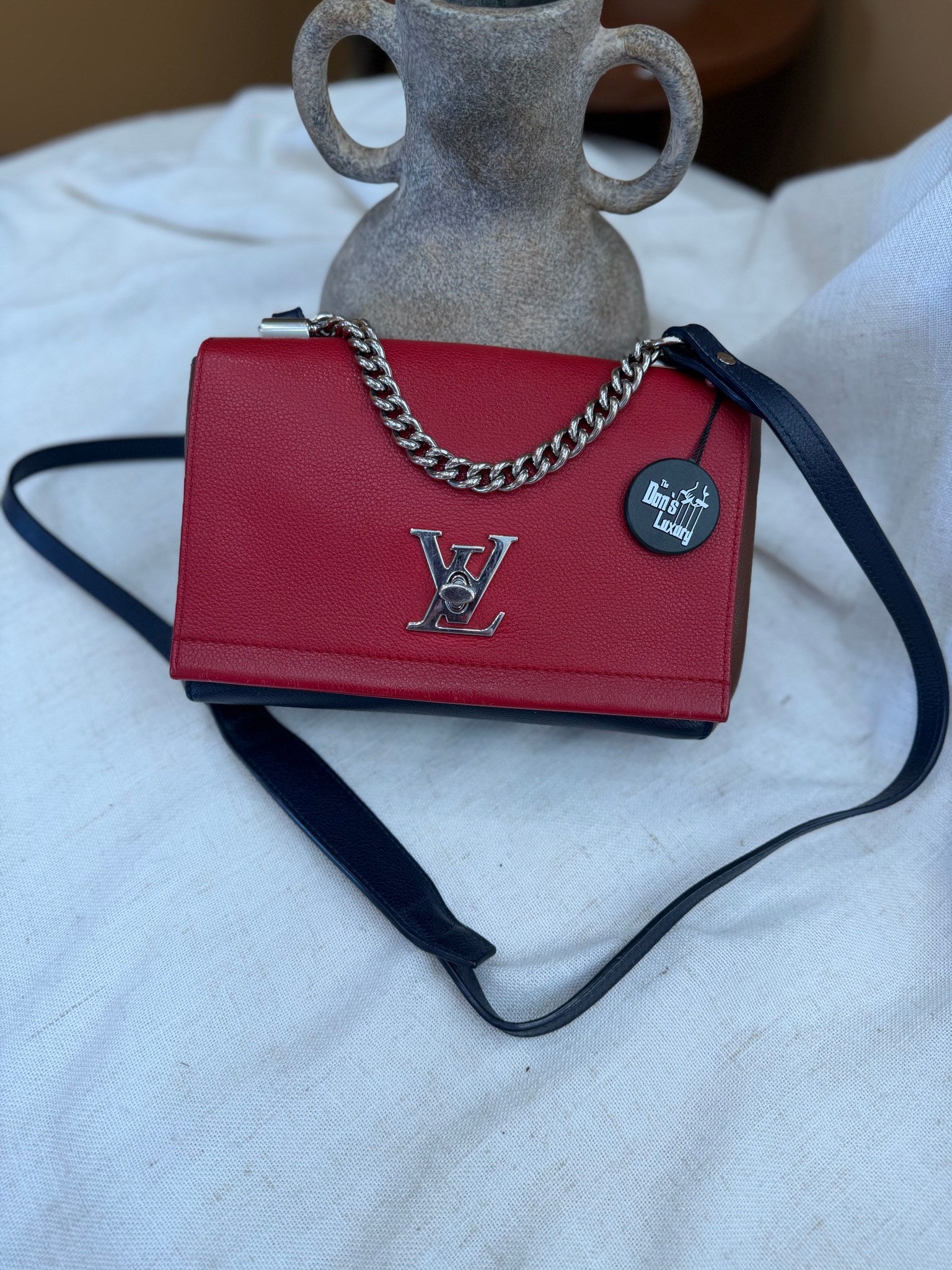 Louis Vuitton Tricolor Leather Lockme BB Bag