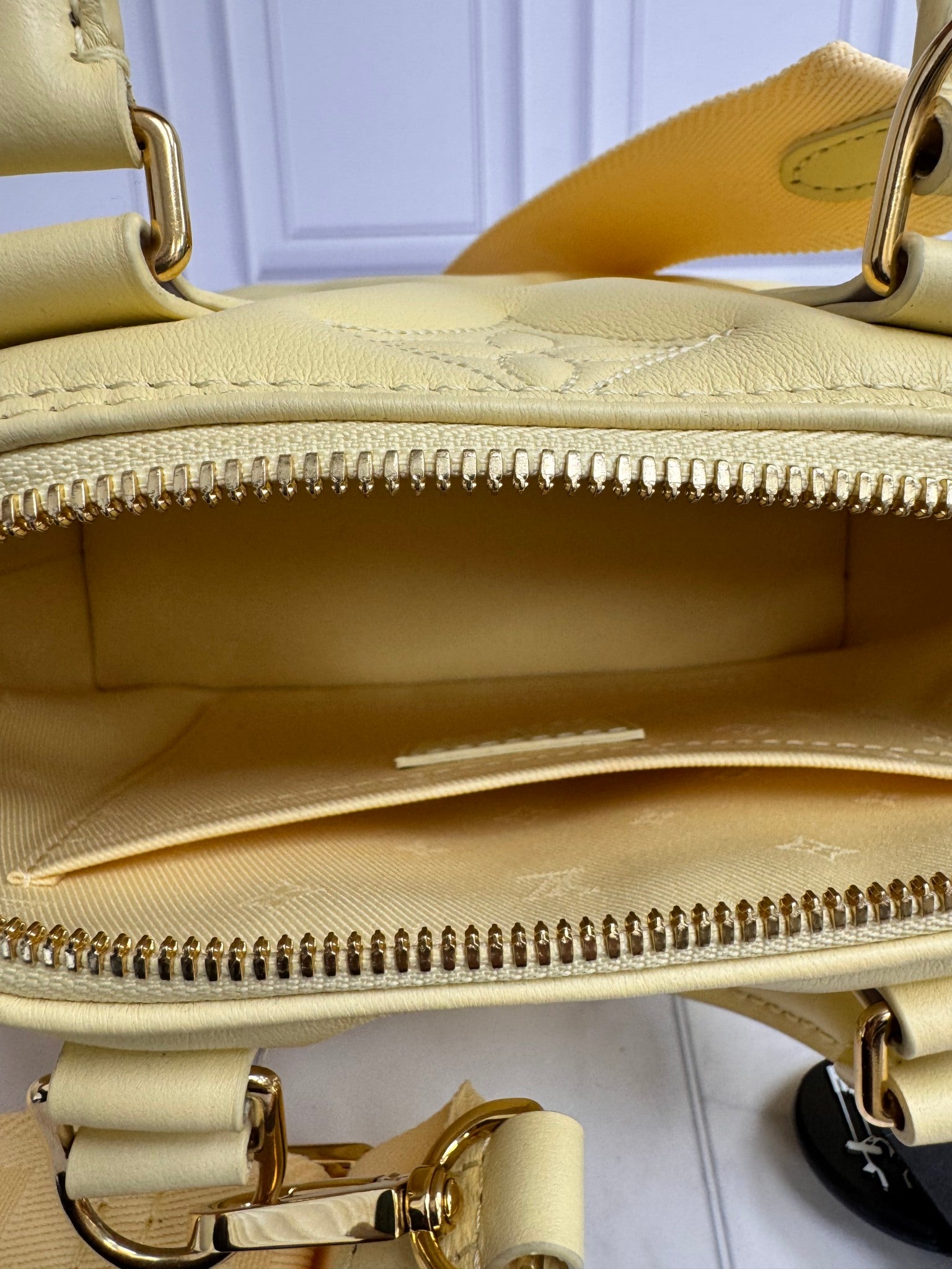 Louis Vuitton Yellow Bubblegram Leather Alma BB Crossbody Bag