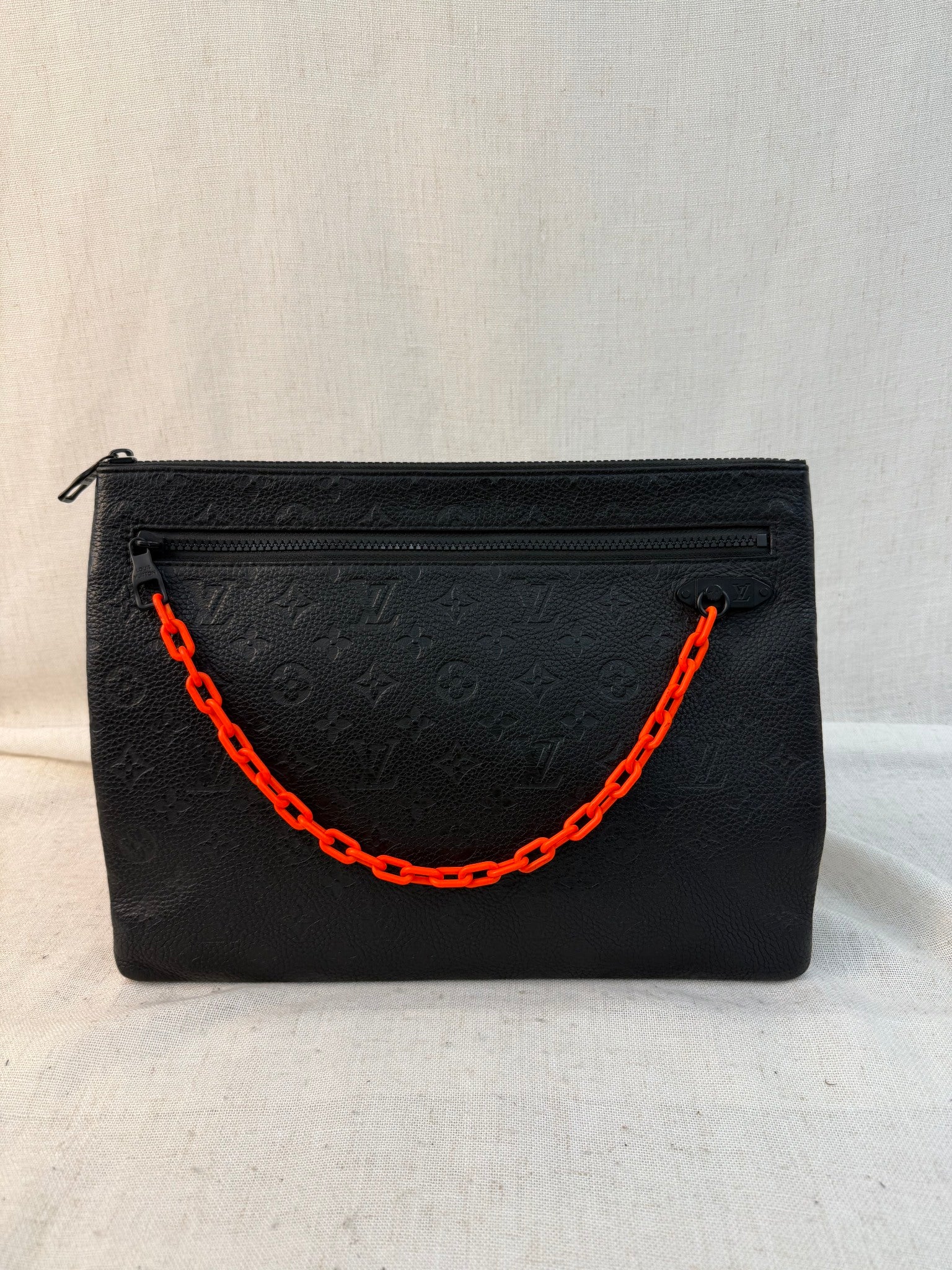 Louis Vuitton Black Monogram Empreinte Leather Virgil Pouch