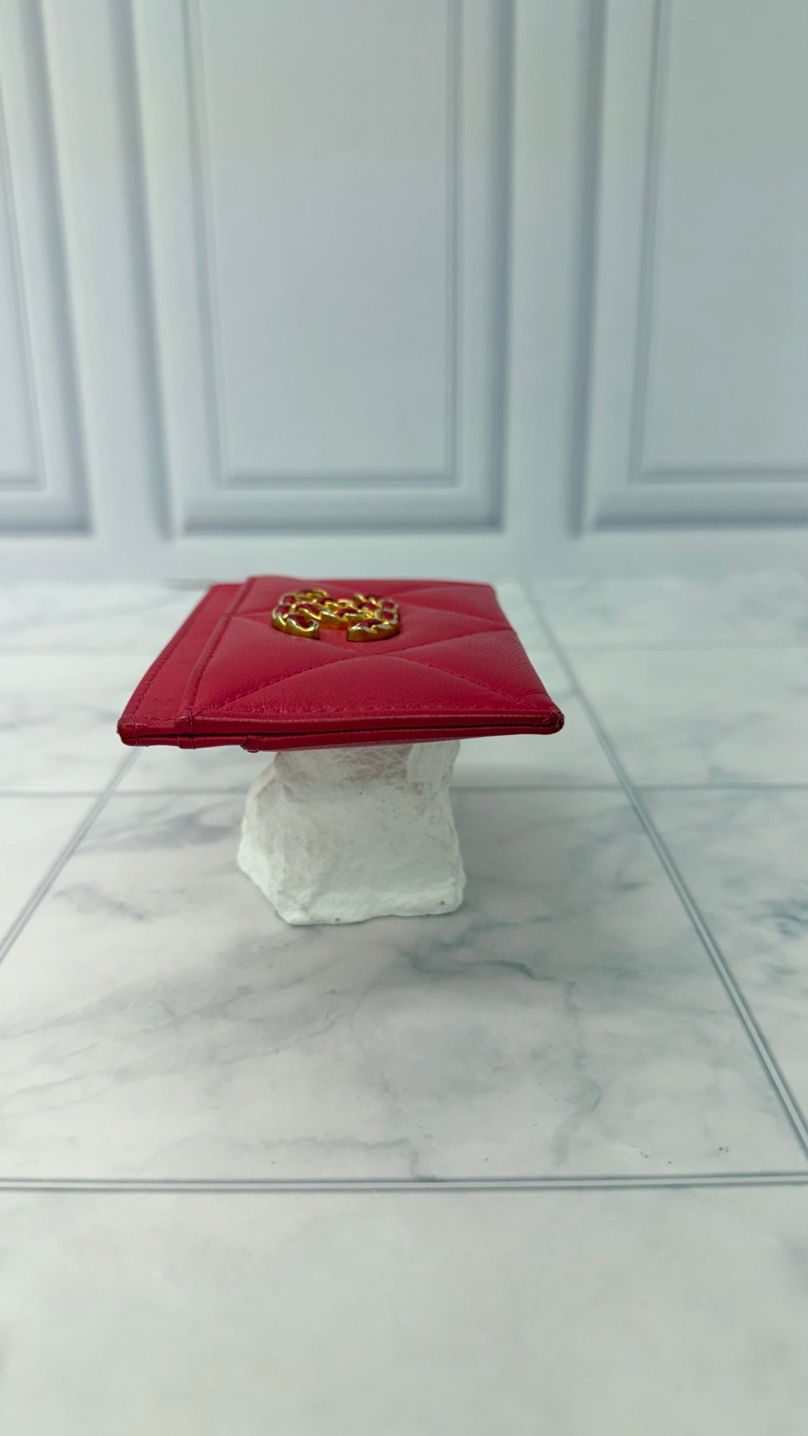 Chanel Hot Pink Lambskin Leather Card Holder