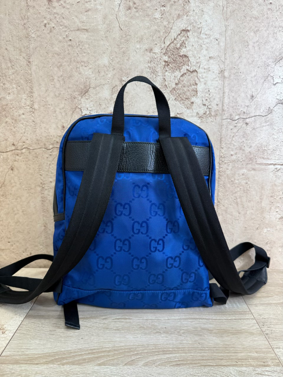 Gucci GG Blue Nylon Off The Grid Backpack
