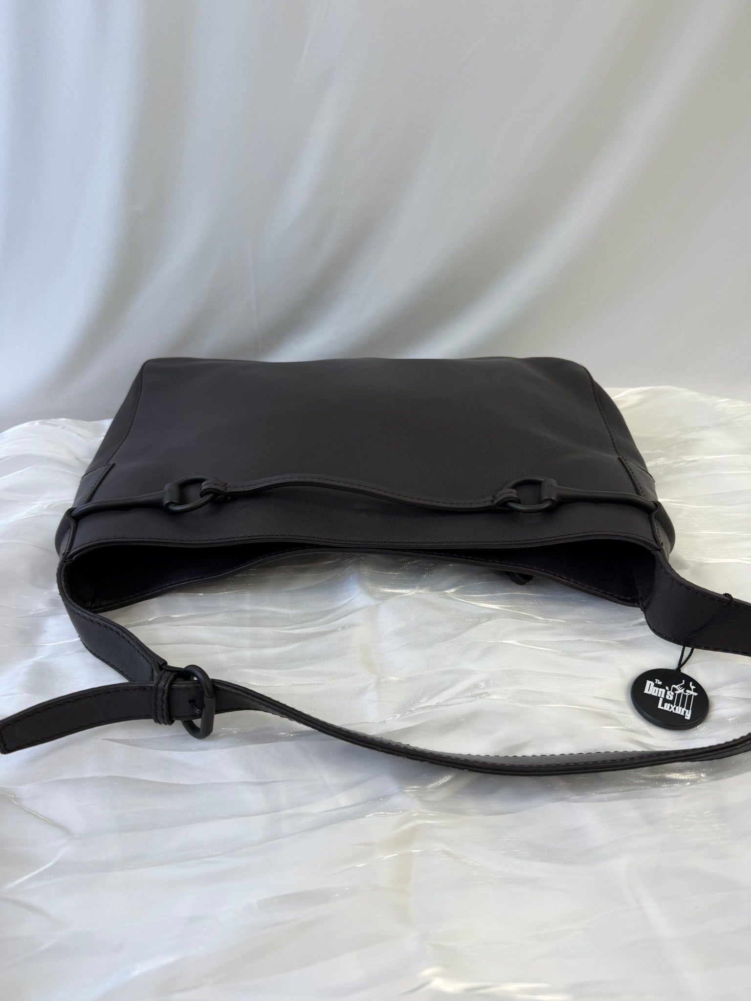 Gucci Black Leather Horsebit Shoulder Bag