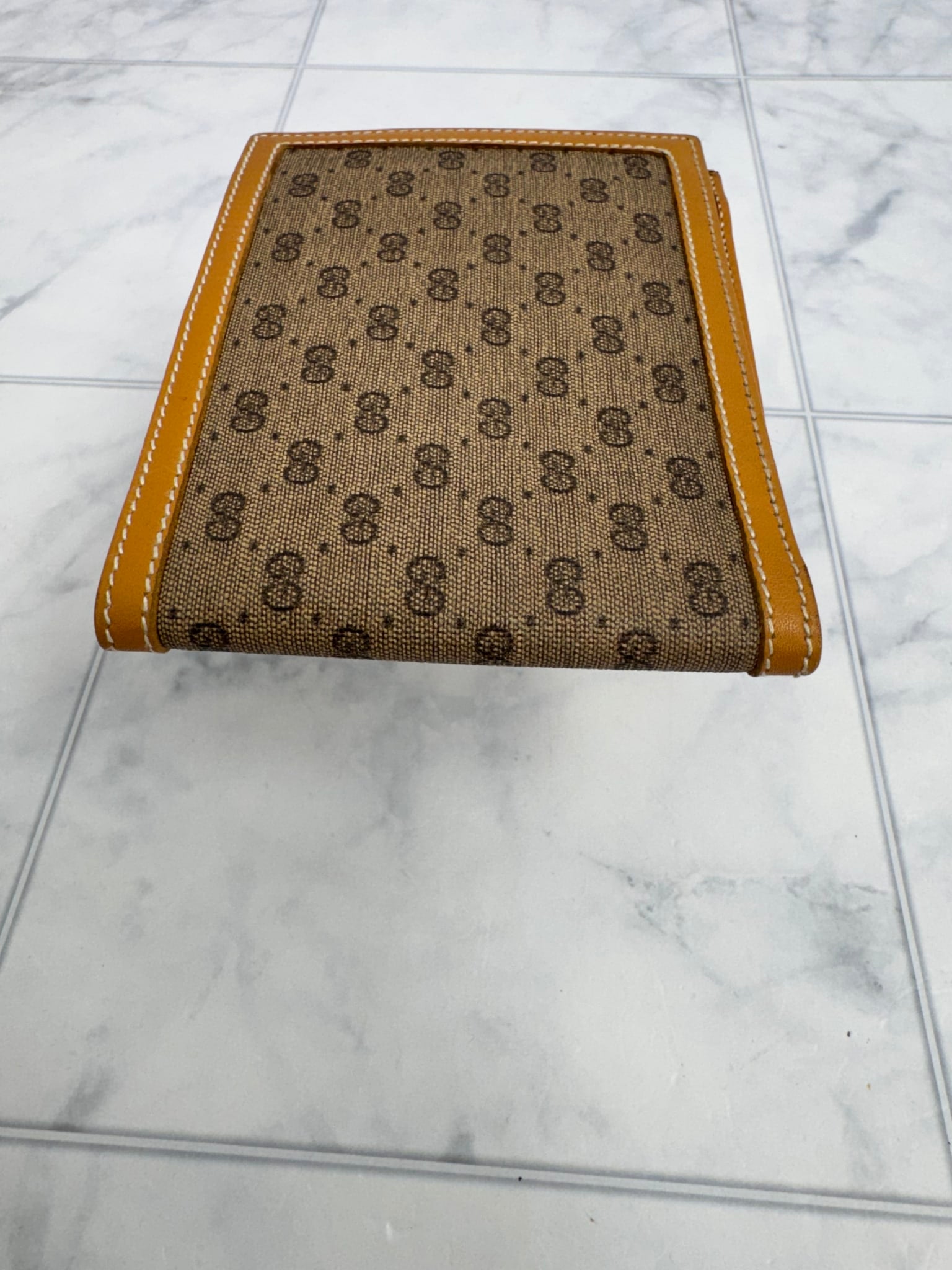 Gucci Brown Micro GG Coated Canvas Bifold Wallet