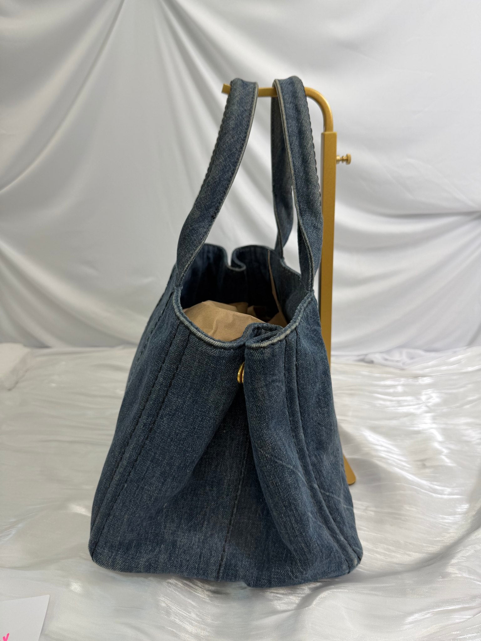 Prada Denim Canvas Medium Canapa Bag