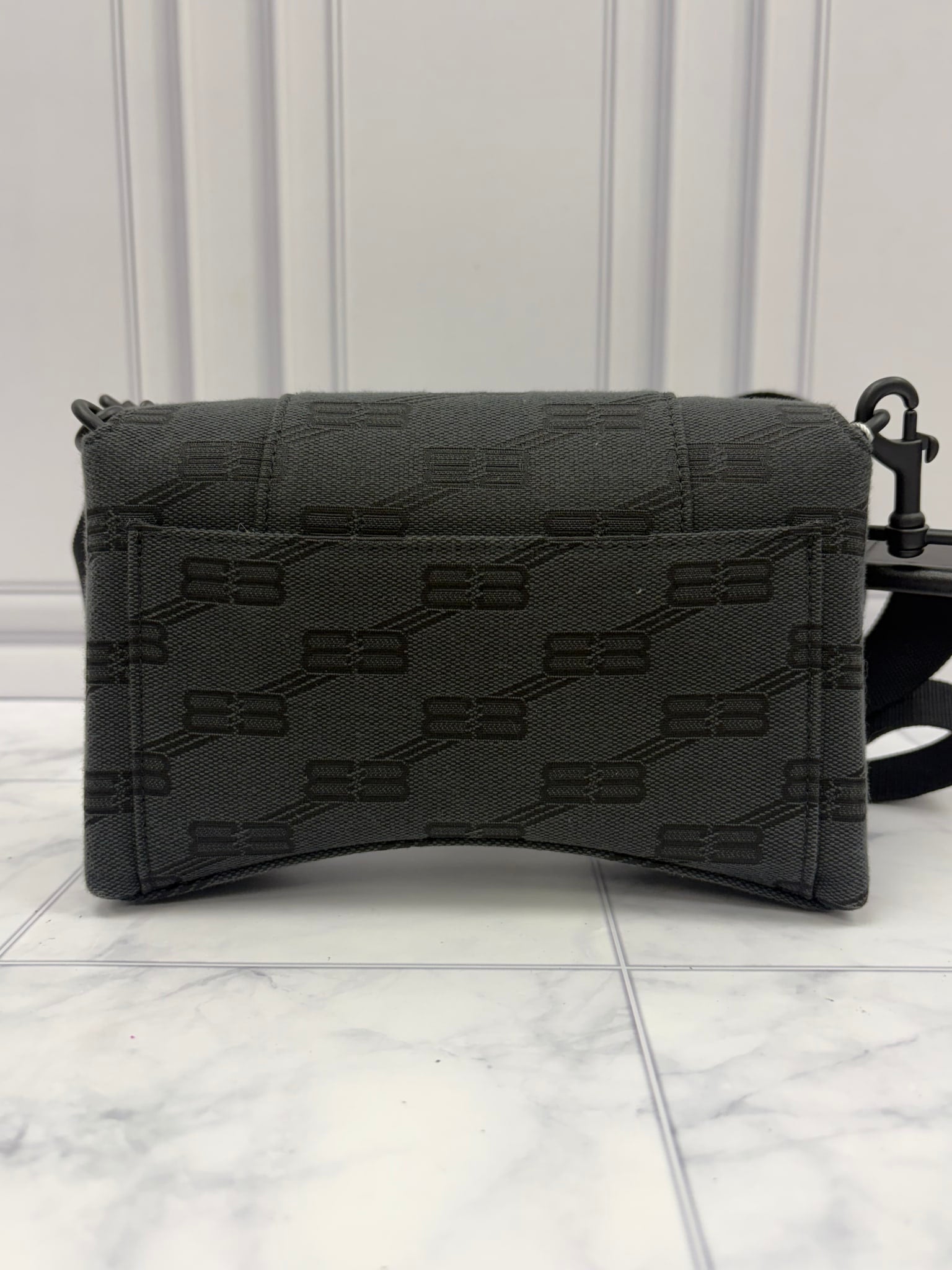 Balenciaga Black BB Jacquard Downtown Crossbody