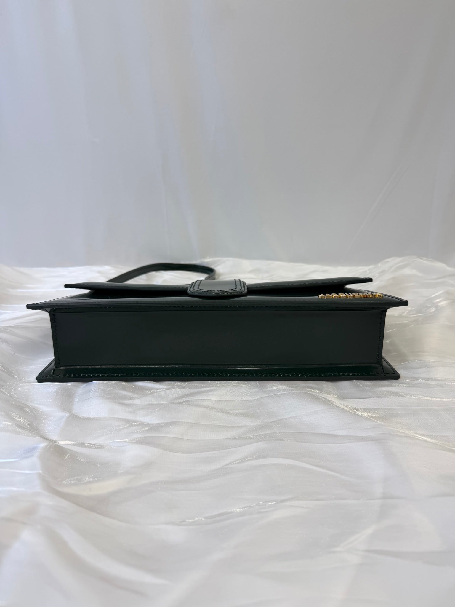 BRAND NEW-Jacquemus Green Patent Leather Le Grand Bambino Bag