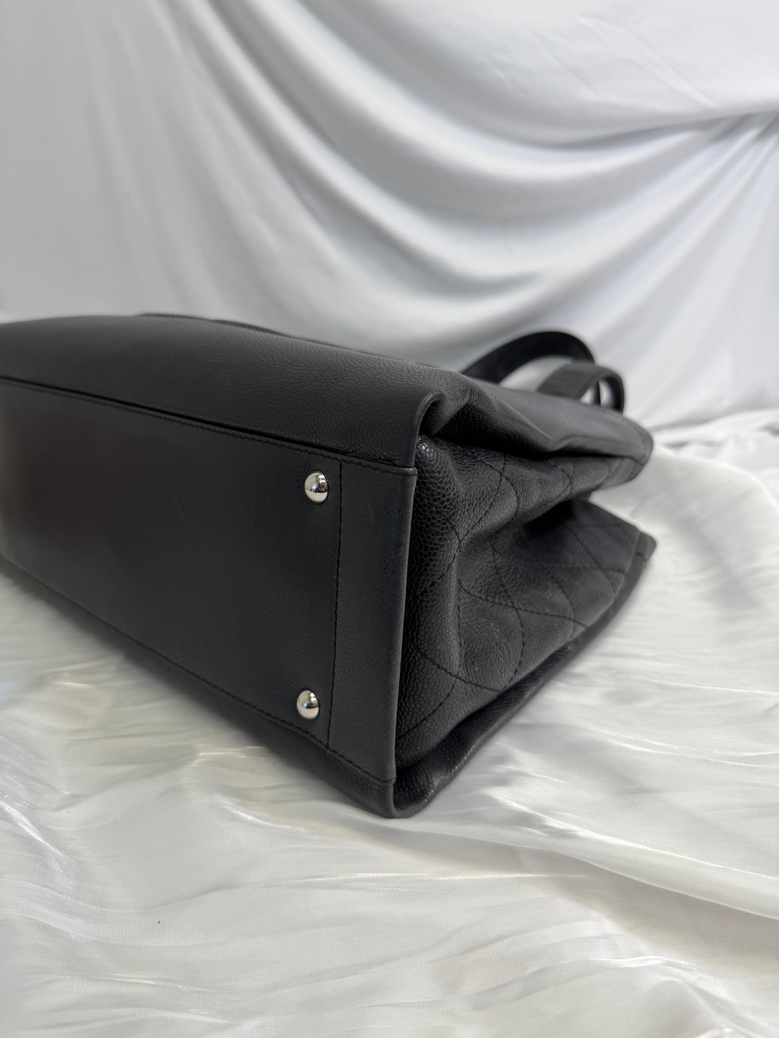 Chanel Black Caviar CC Tote Bag