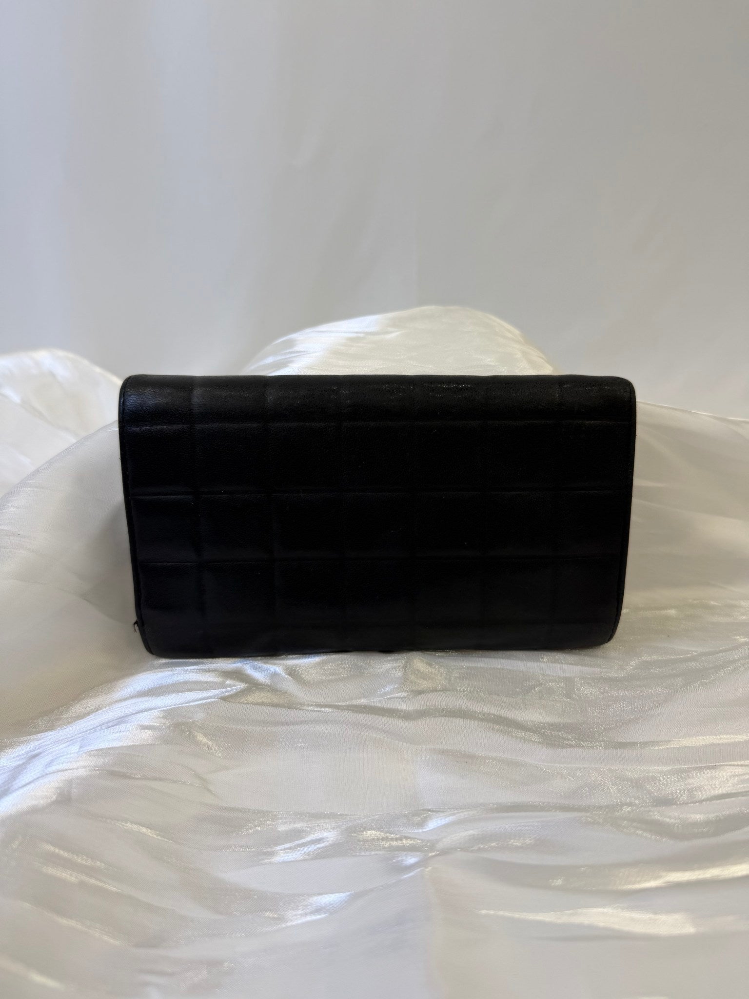 Chanel Black Lambskin Chocolate Bar Wallet