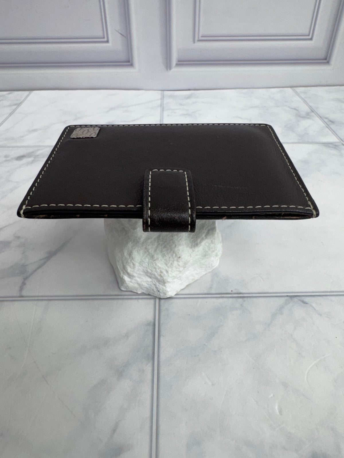 Cartier Brown Leather Snap Card Holder