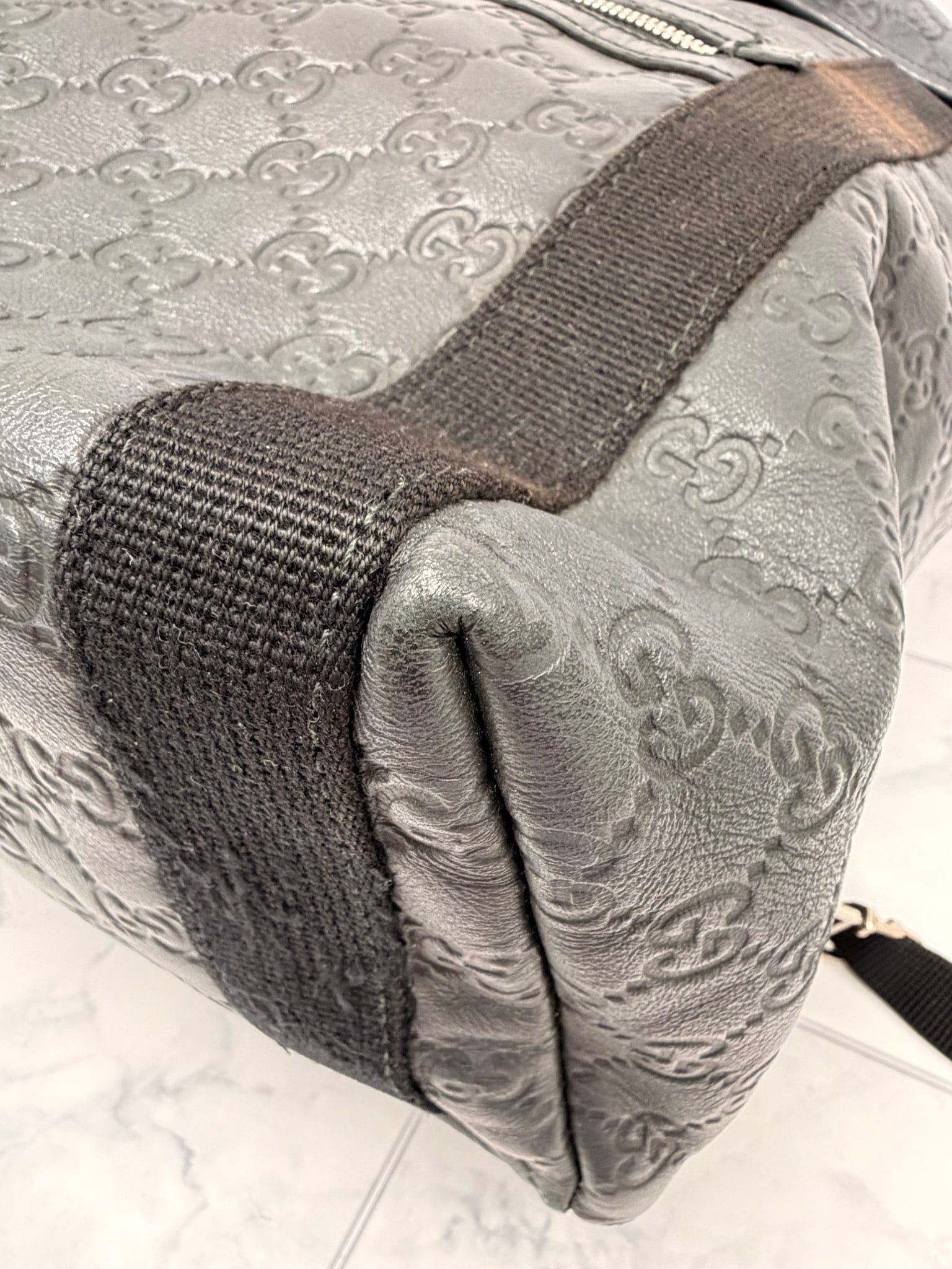 Gucci Black Guccissima Leather Backpack