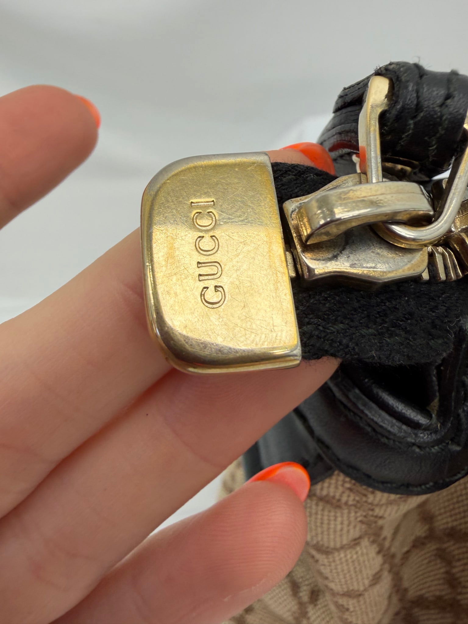 Gucci Beige Diamante Canvas Sukey Handbag