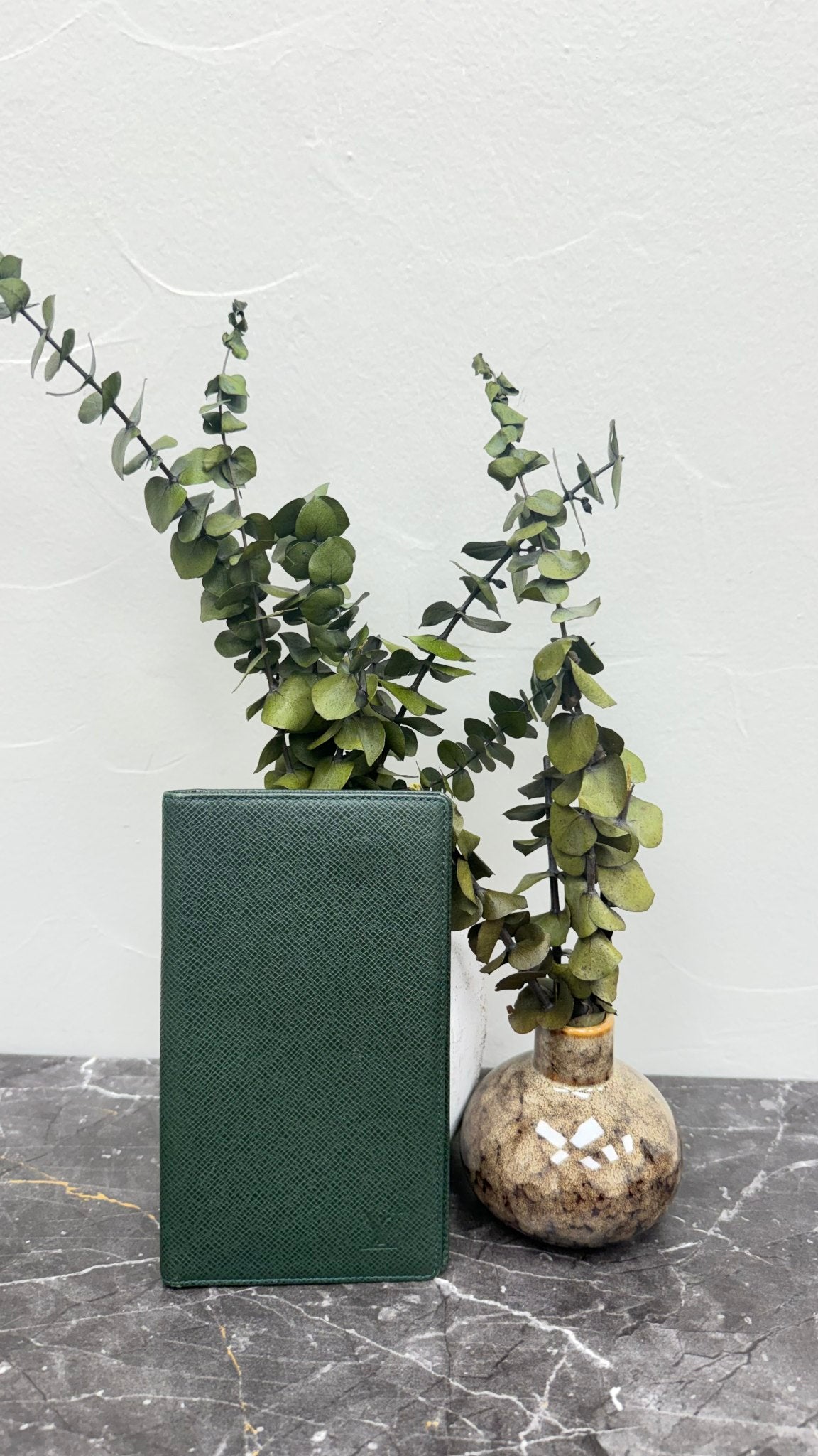 Louis Vuitton Green Taiga Leather Long Wallet