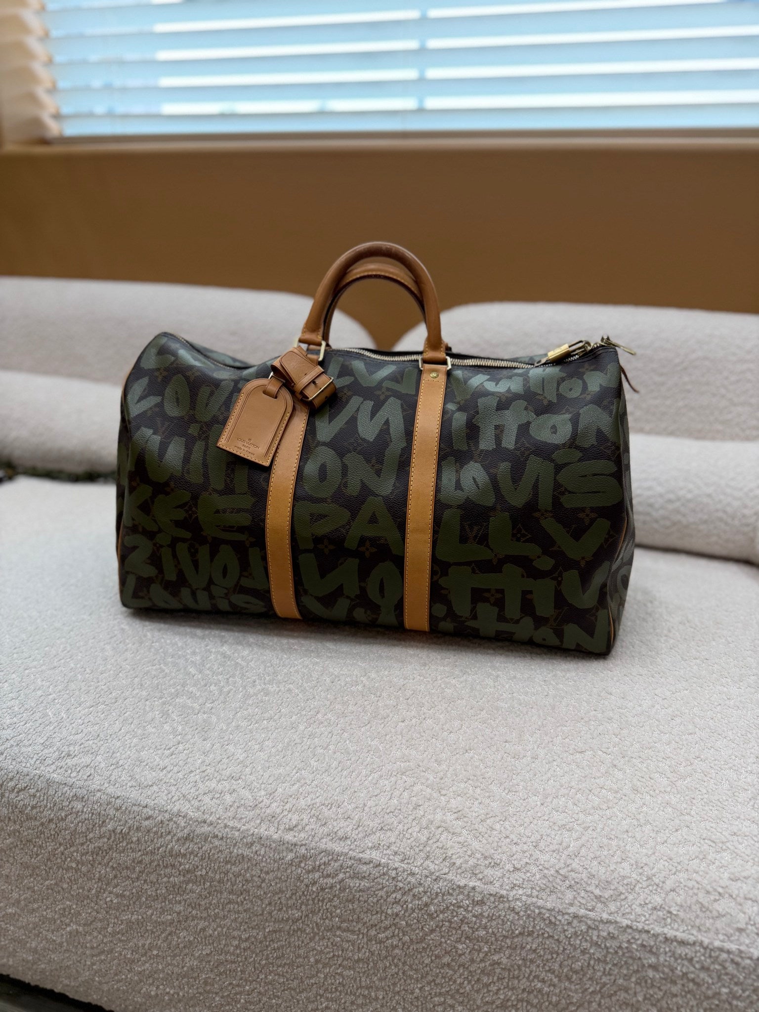 Louis Vuitton x Stephen Sprouse Monogram Green Graffiti Keepall 50