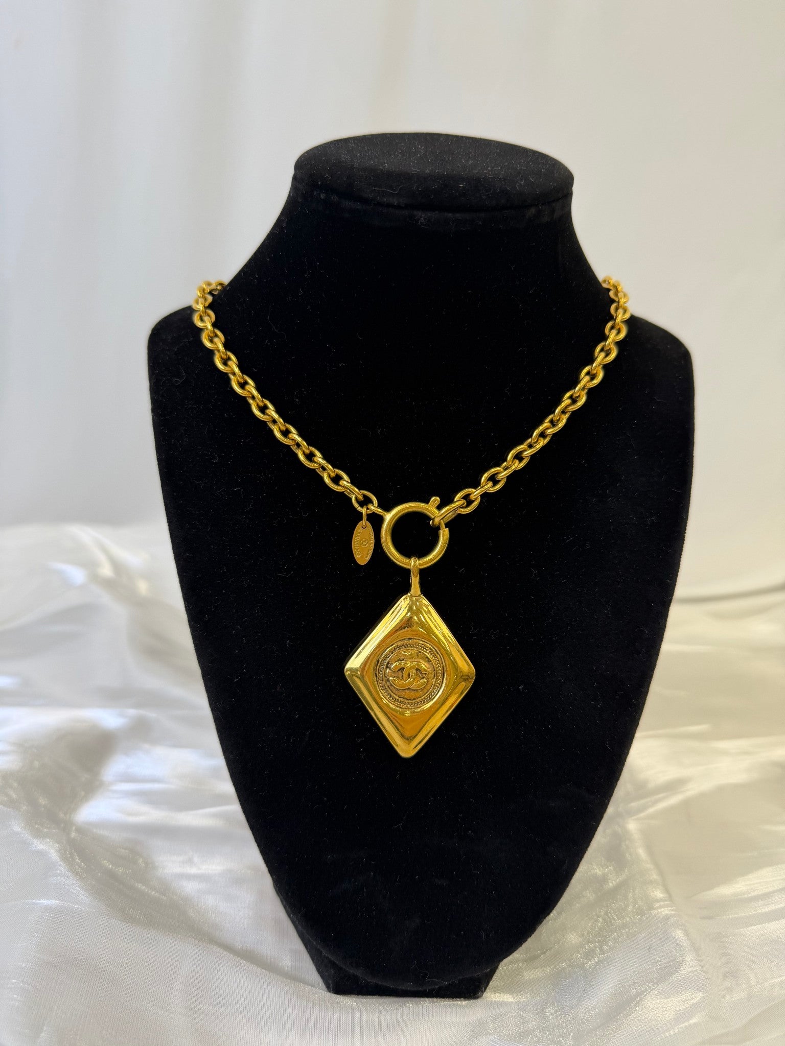 Chanel Gold CC Logo Necklace