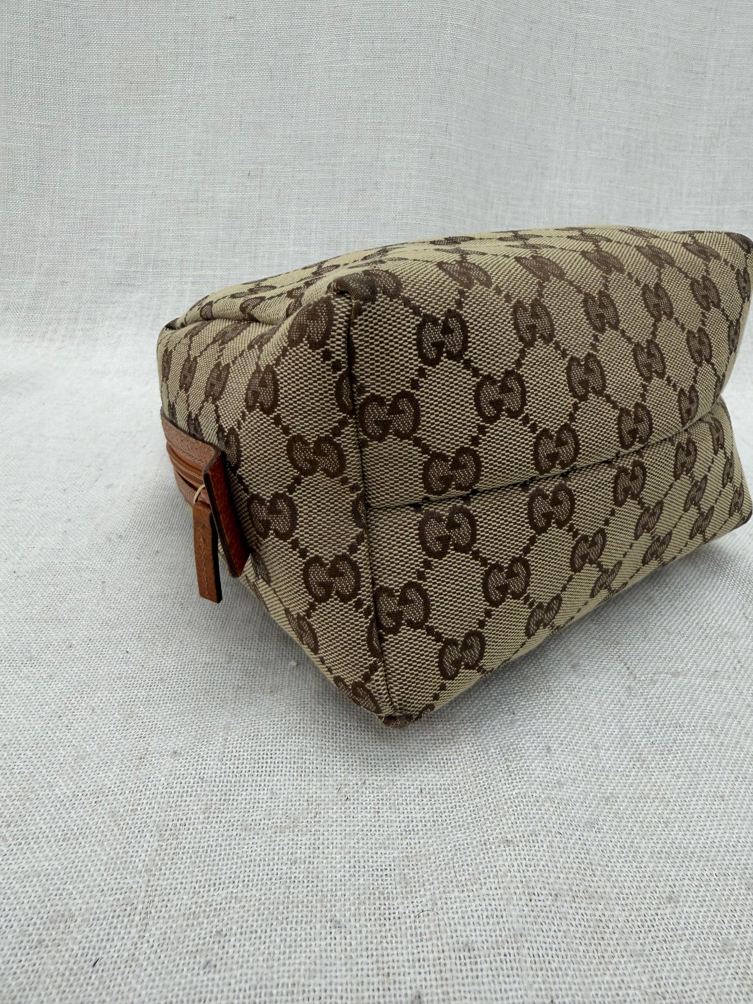 Gucci Tan GG Canvas & Leather Mini Dome Handbag
