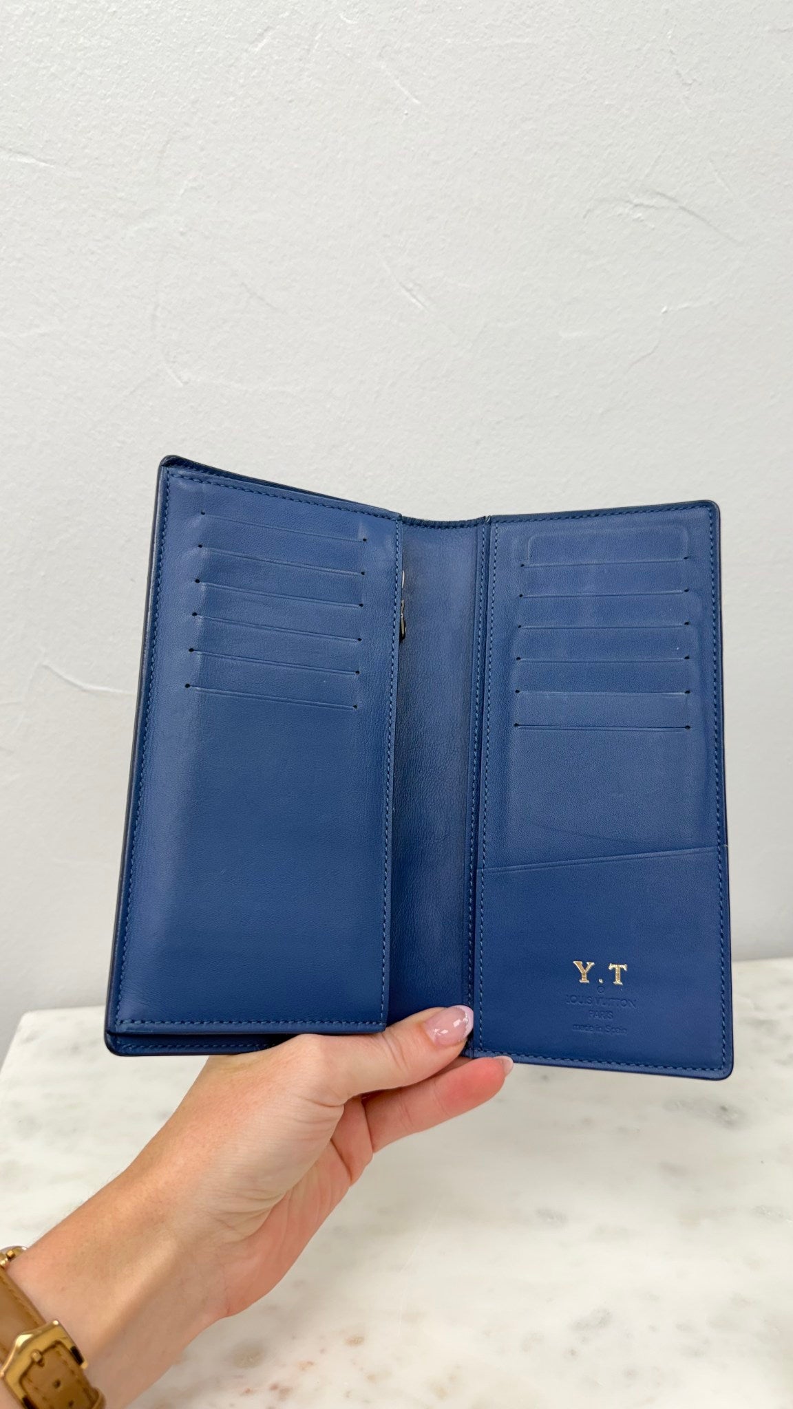 Louis Vuitton Cobalt Damier Infini Brazza Wallet
