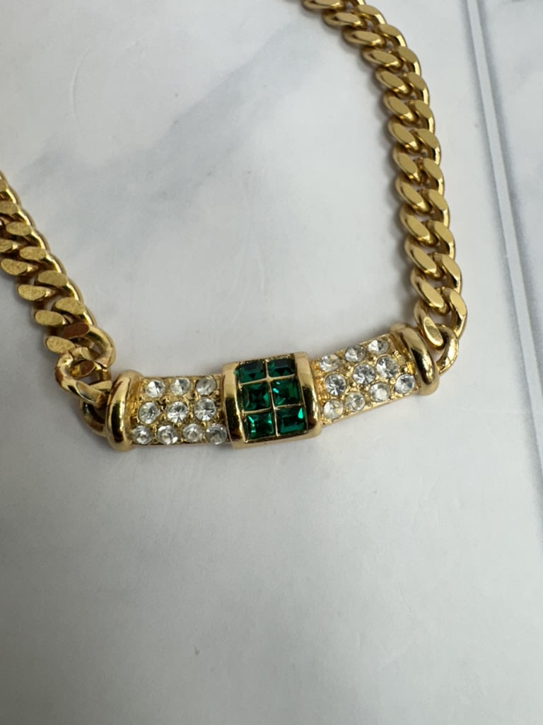 Christian Dior Gold Pendant Necklace