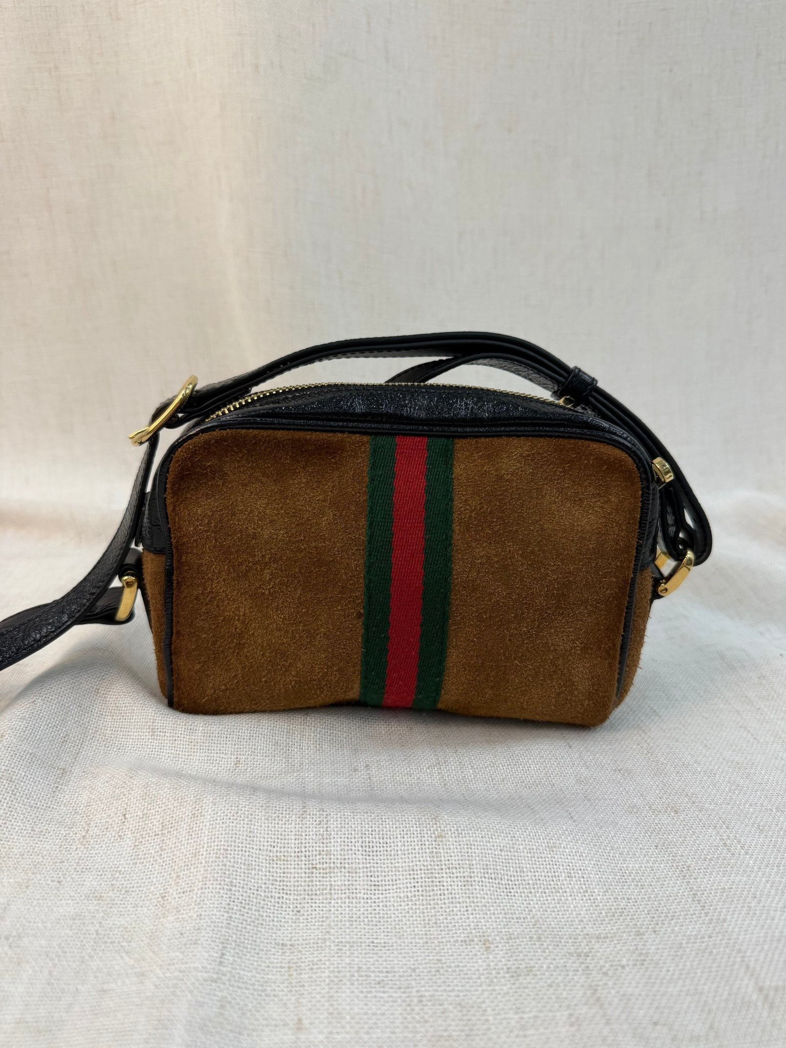 Gucci Brown Suede Ophidia Crossbody Bag