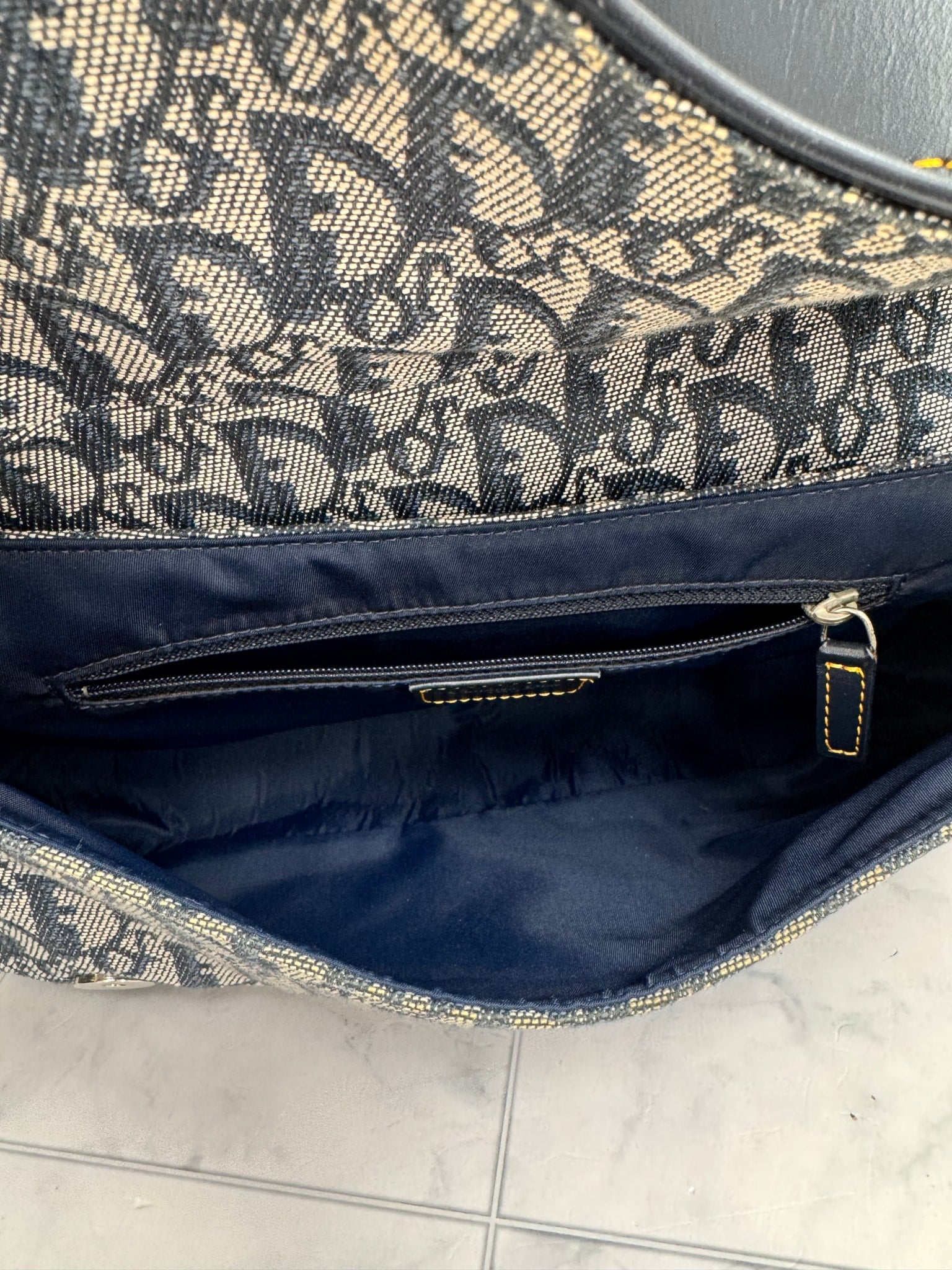 Christian Dior Navy Blue Shoulder Bag