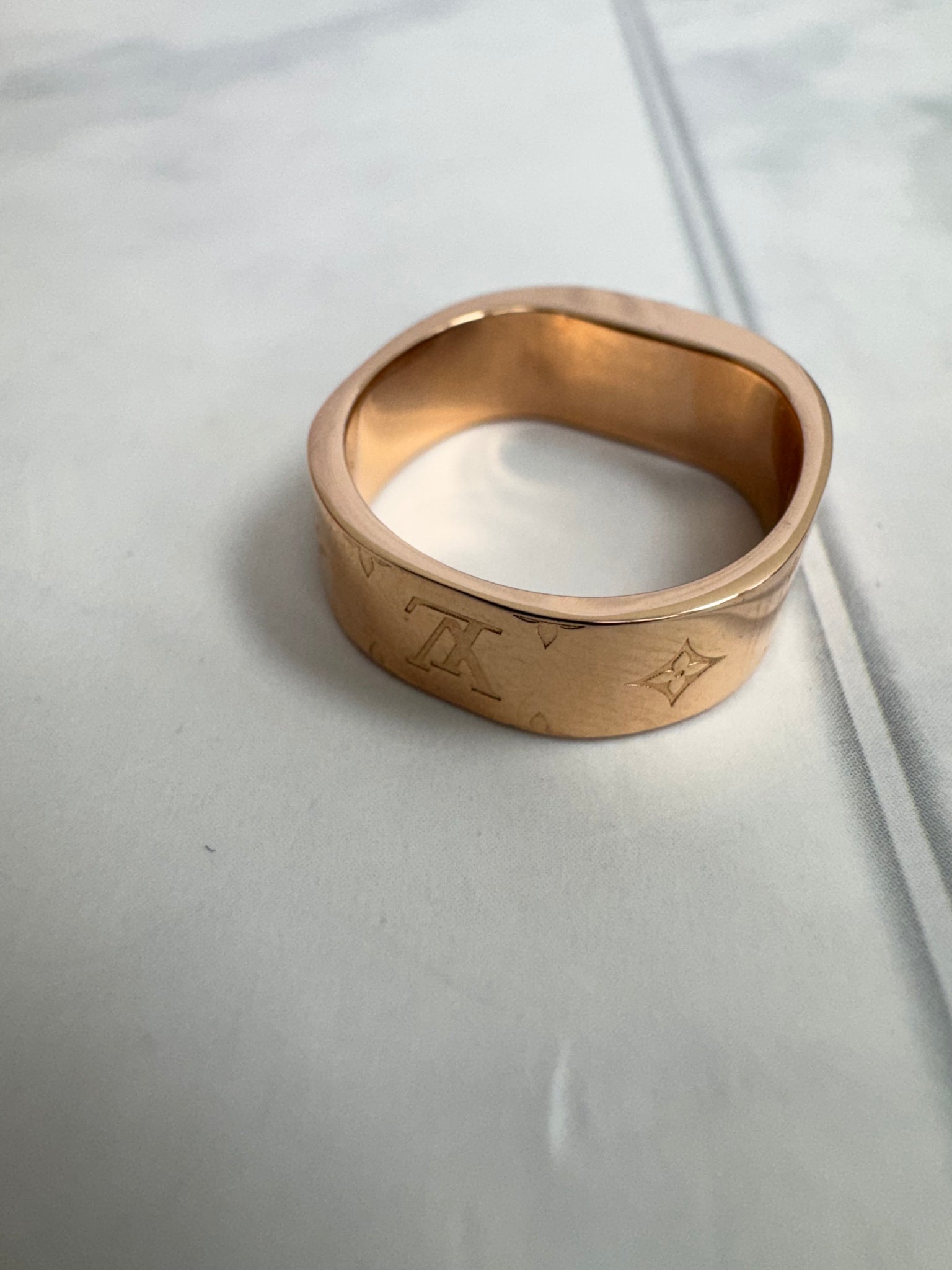 Louis Vuitton Rose Gold Nanogram Ring