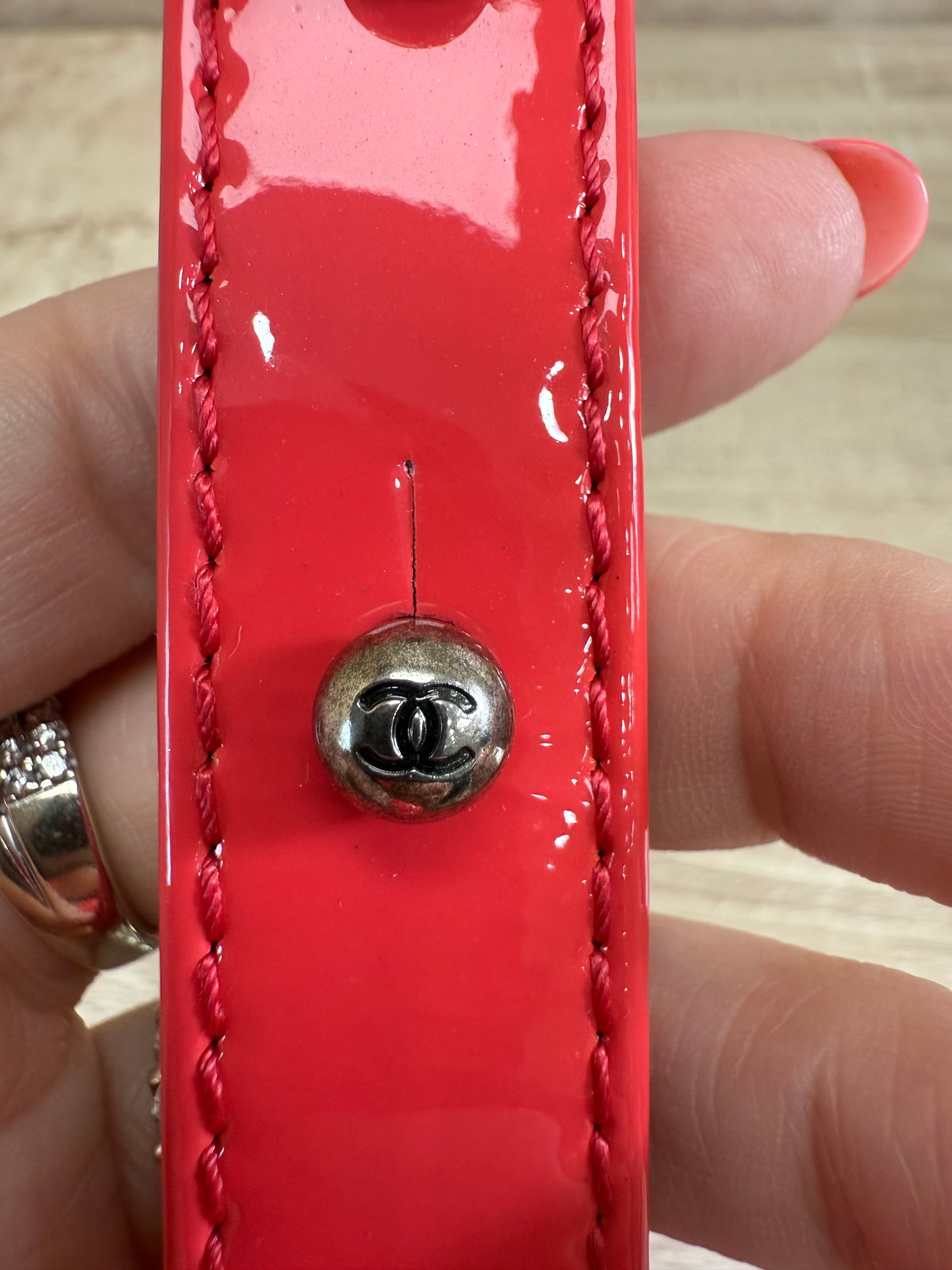 Chanel Pink Quilted Patent Leather Mini Boy Bag