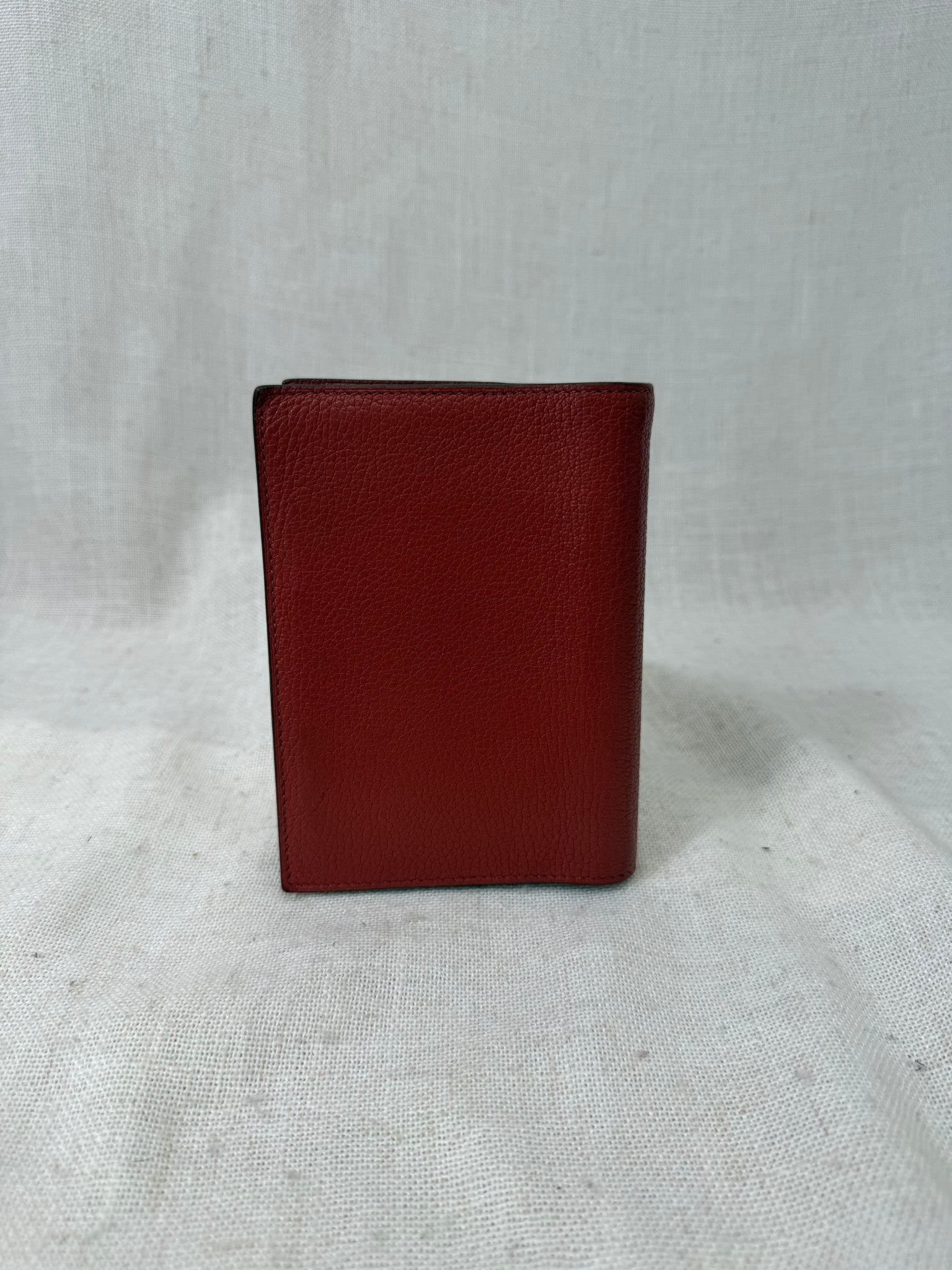 Hermes Brick Red Leather Notebook Cover