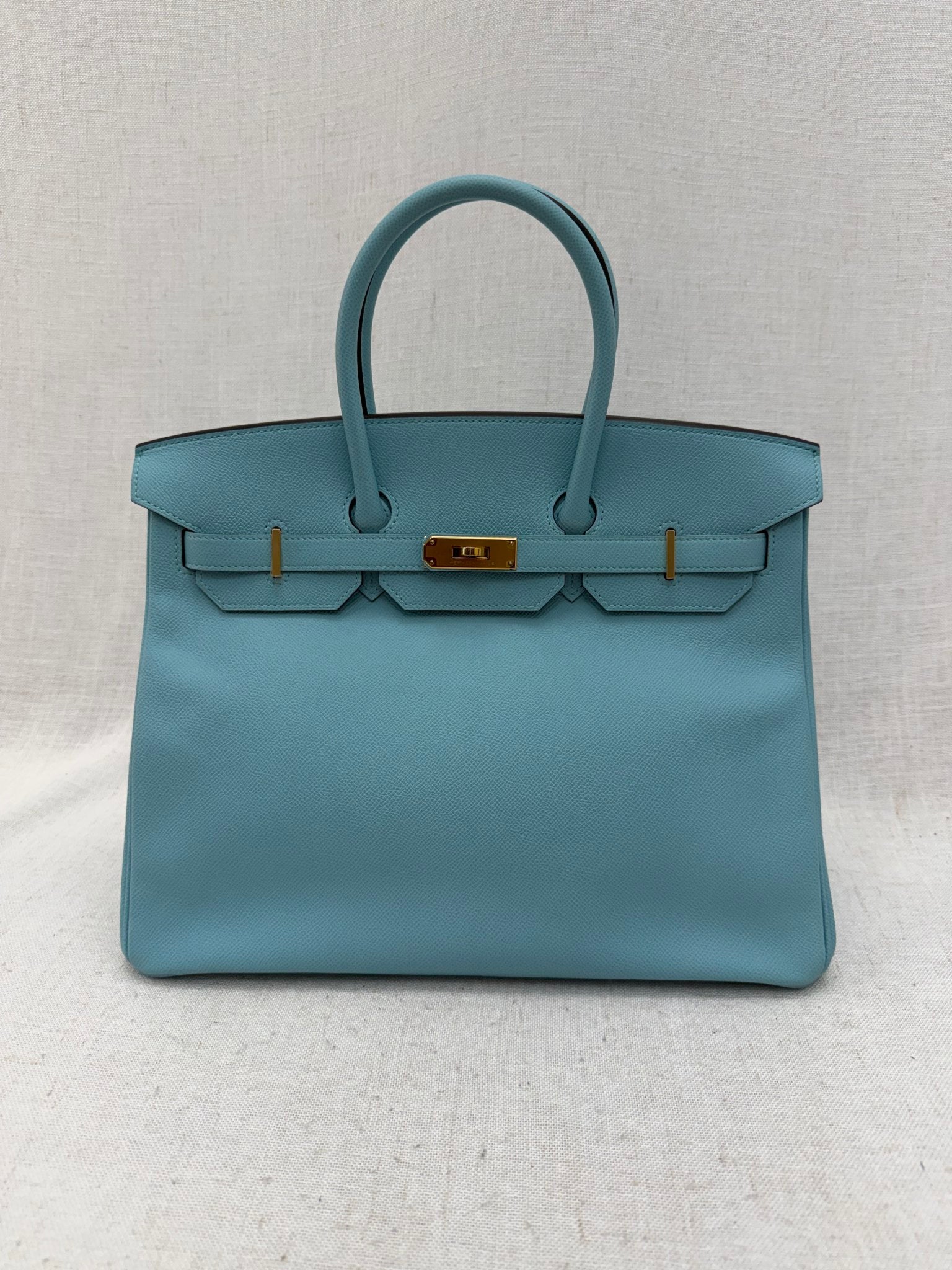 Hermes Bleu Atoll Epsom Leather Birkin 35 GHW