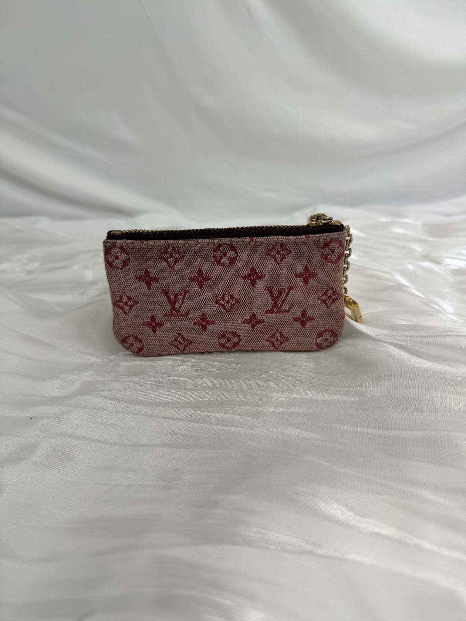 Louis Vuitton Red Mini Lin Key Cles