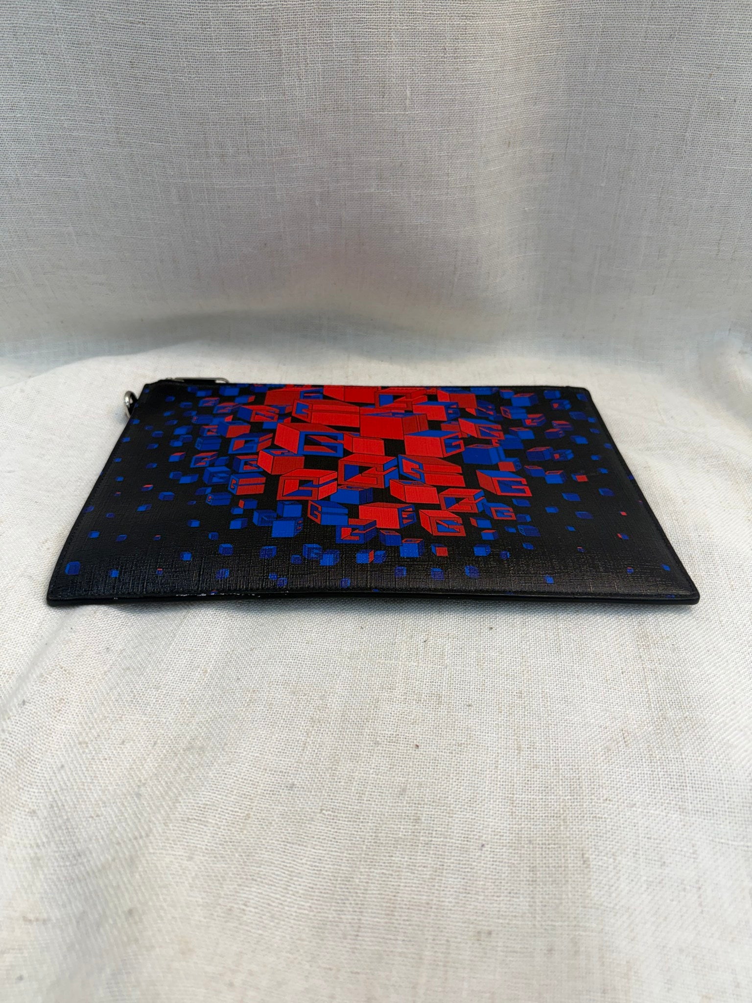 Gucci Black Coated Canvas GG Supreme Space Macro Pouch