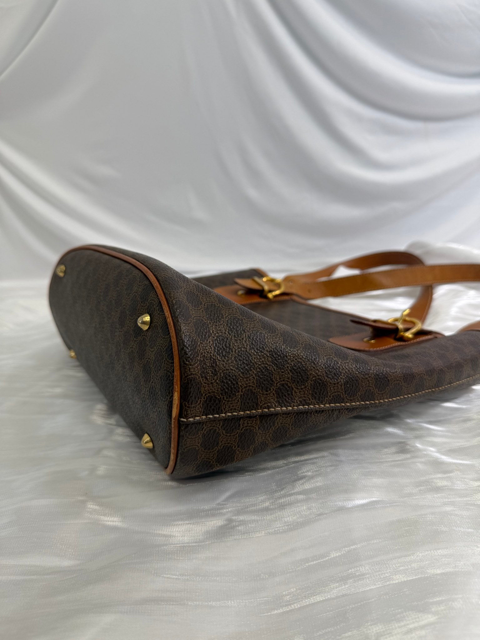 Celine Brown Macadam Bucket Bag