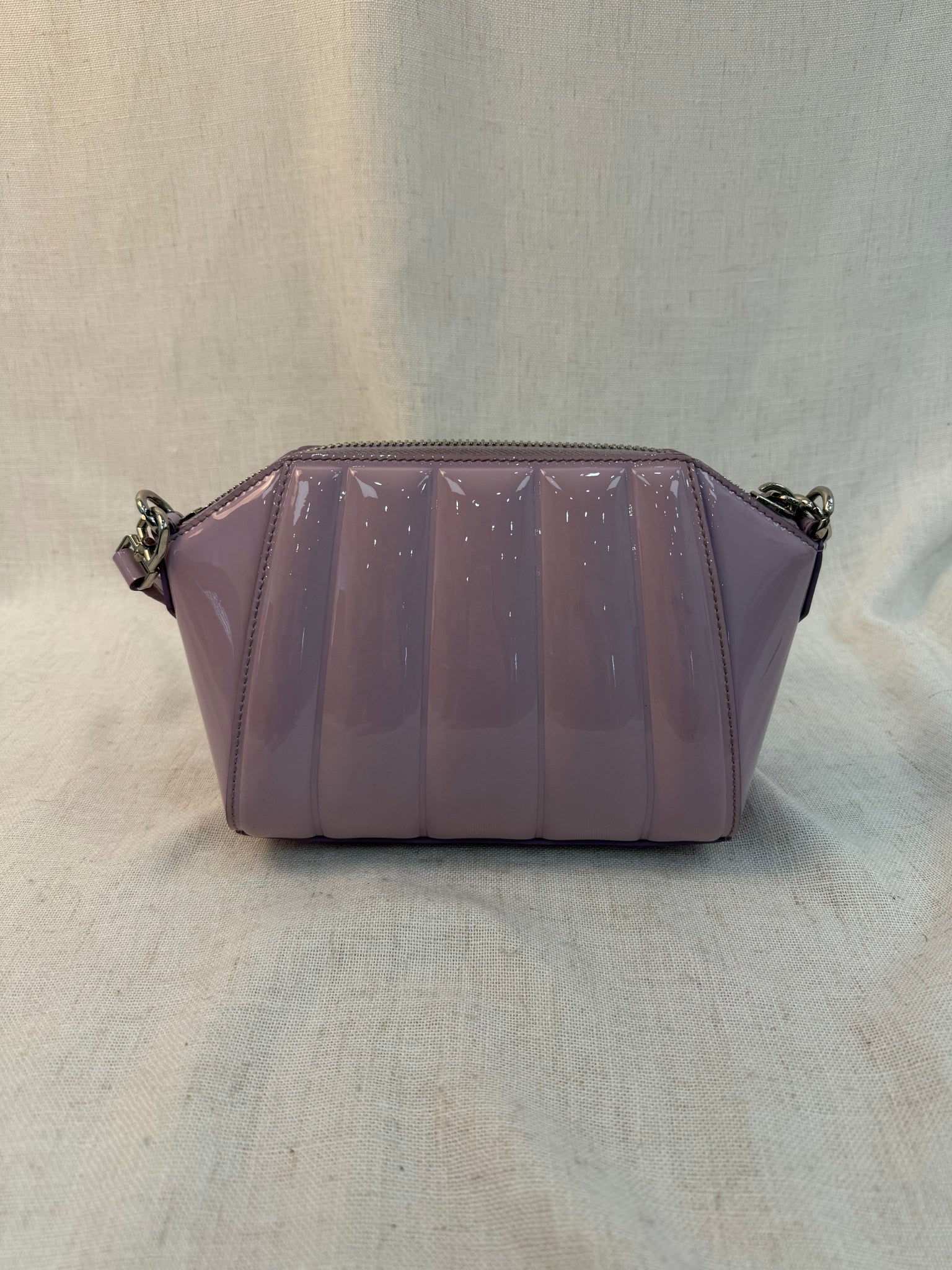 Givenchy Lavender Patent Leather 4G Padded Antigona Shoulder Bag