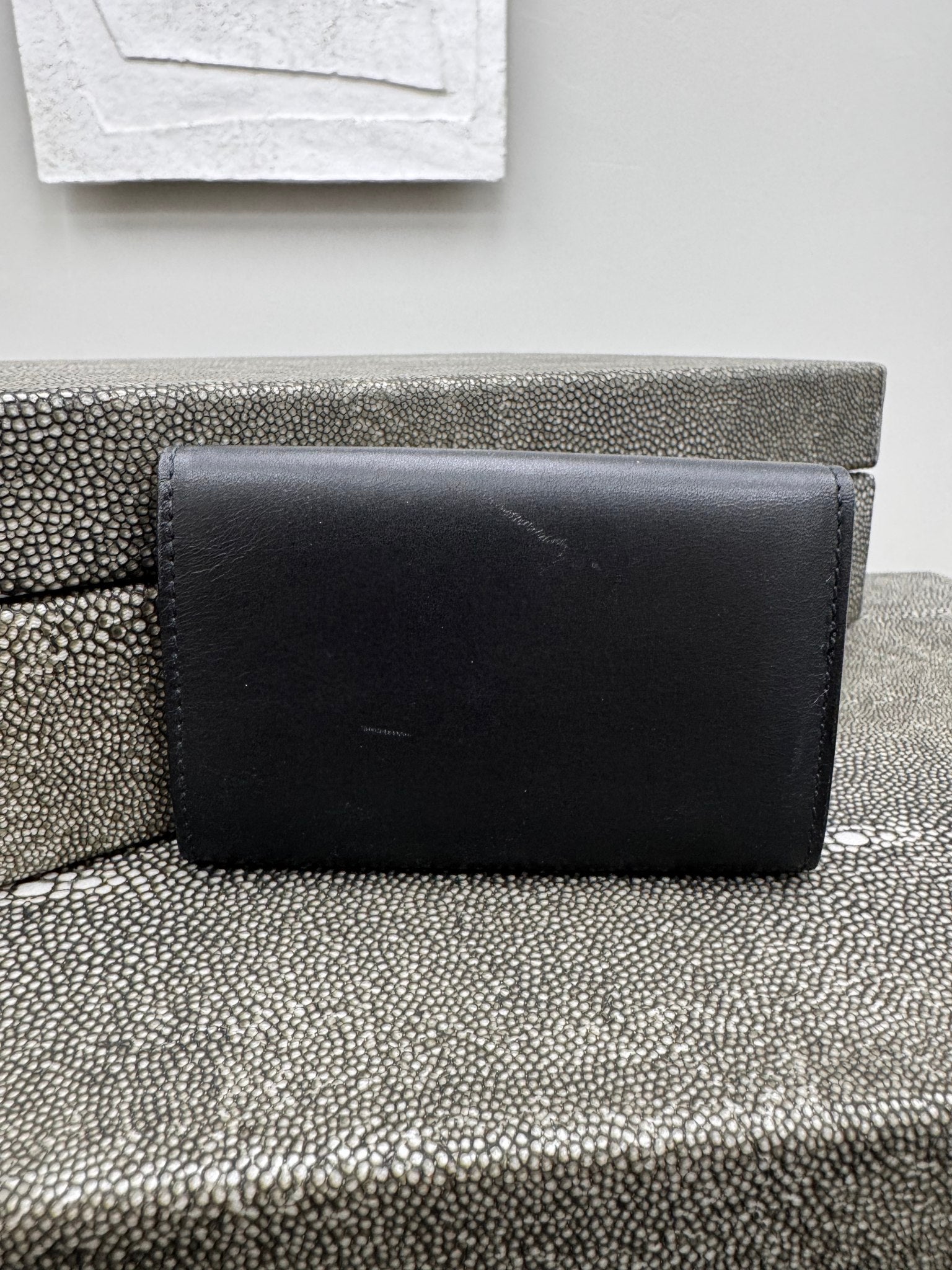 Gucci Black Leather G Emblem Key Case