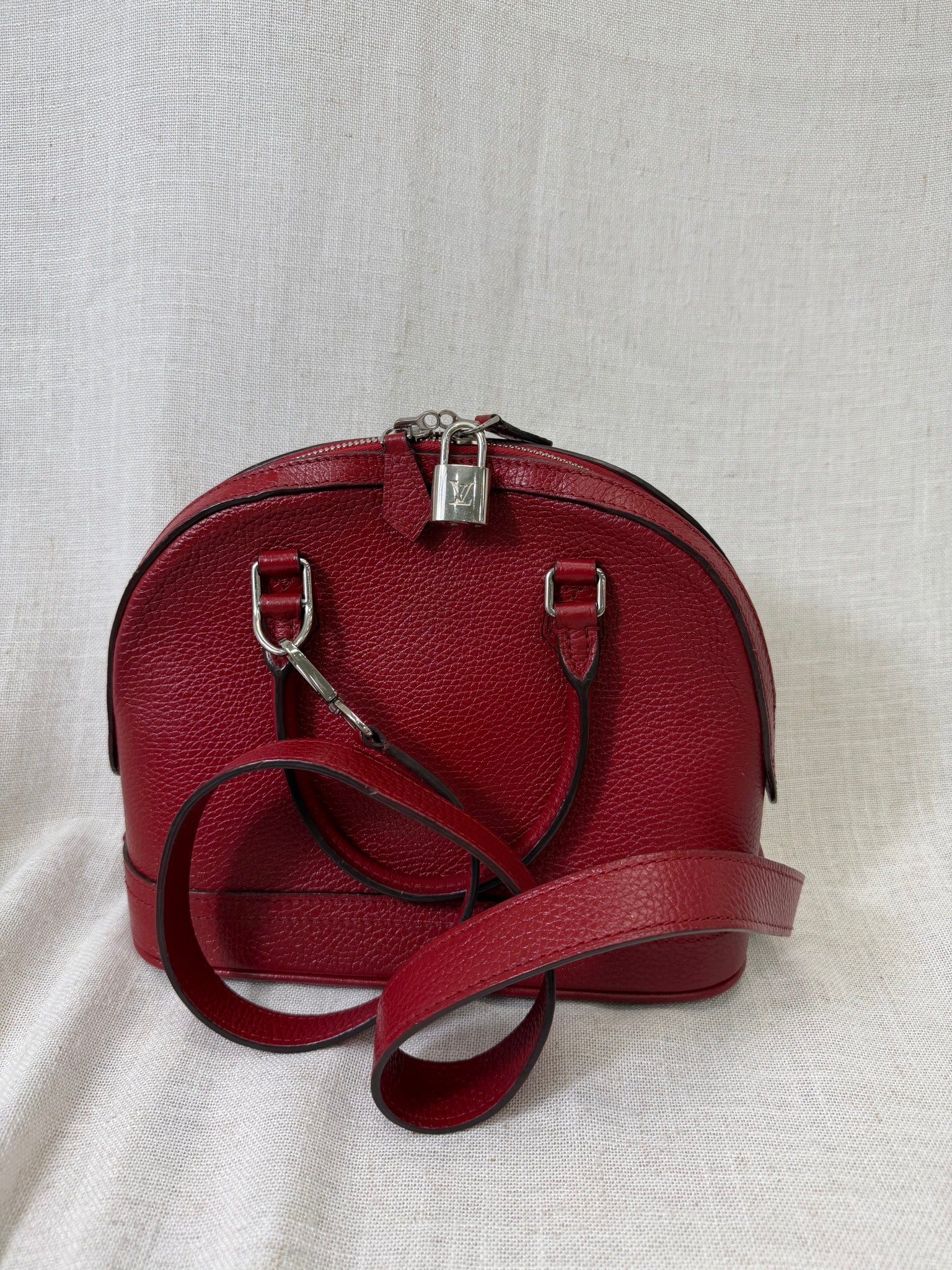 Louis Vuitton Red Taurillon Leather Alma PPM Handbag