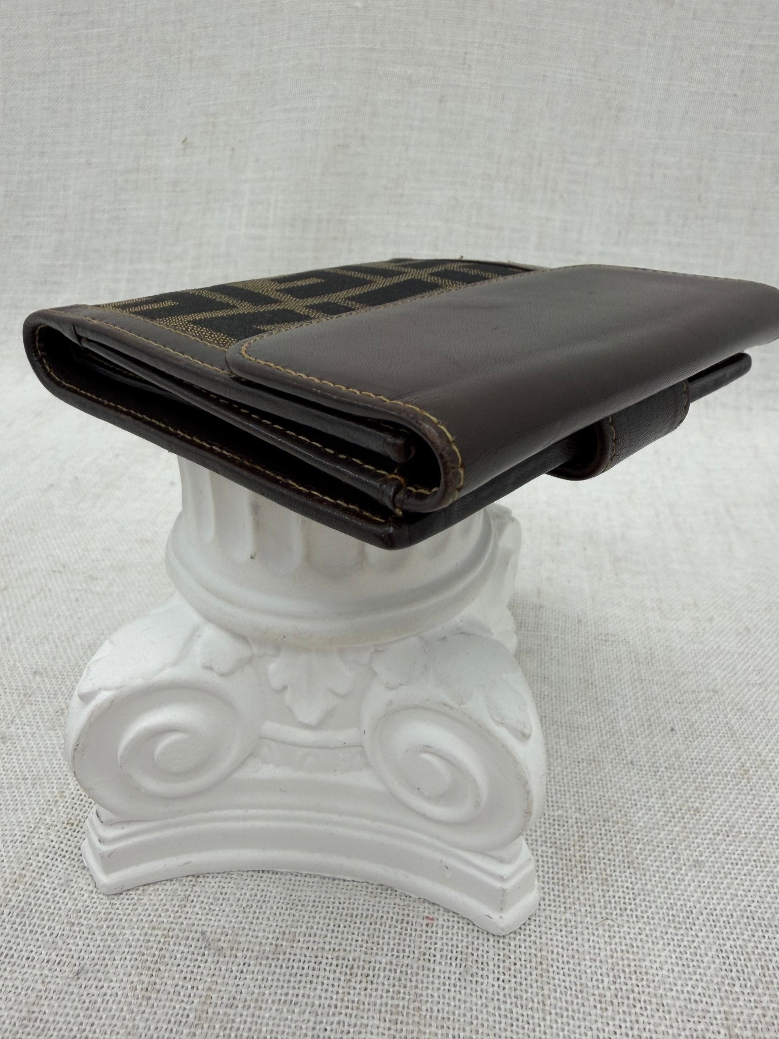 Fendi Brown Zucca Compact Wallet