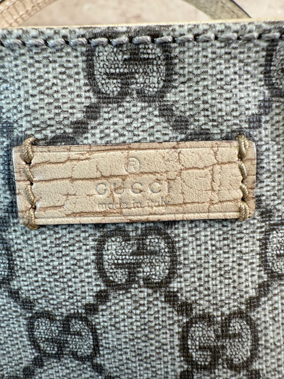 Gucci GG Brown Coated Canvas Mini Tote