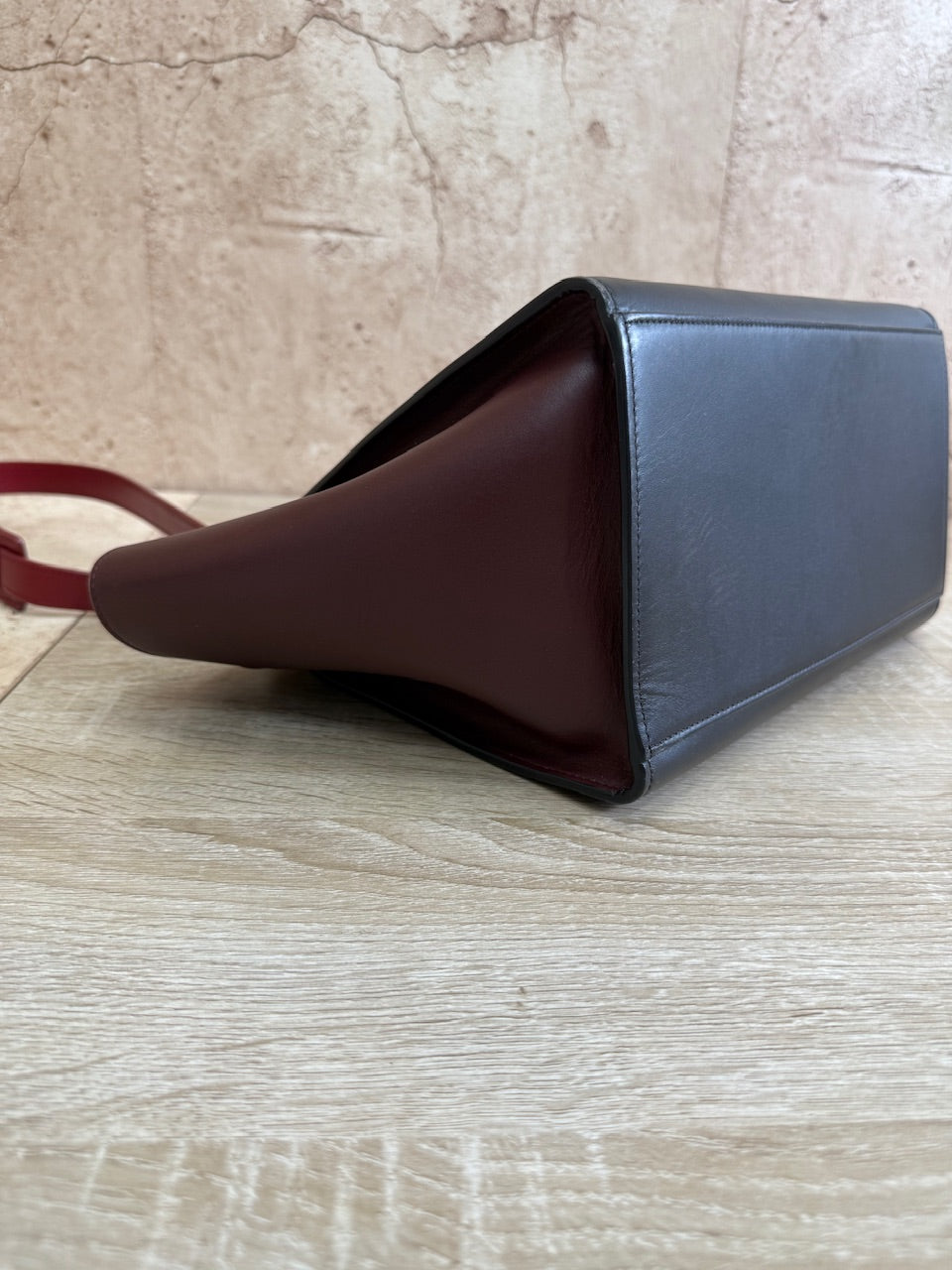 Celine Tricolor Leather Trapeze 2Way Bag