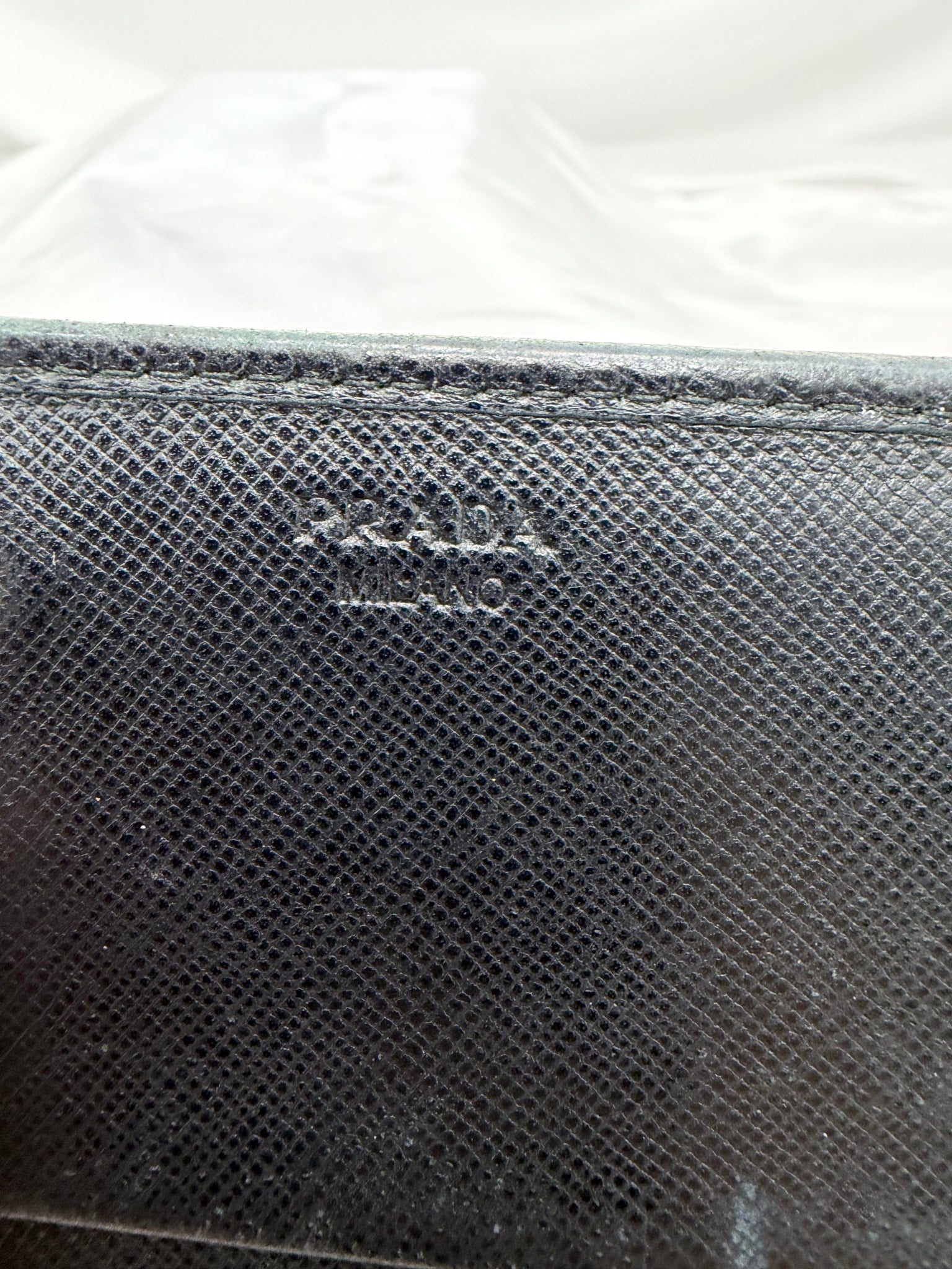 Prada Black Quilted Leather Long Wallet