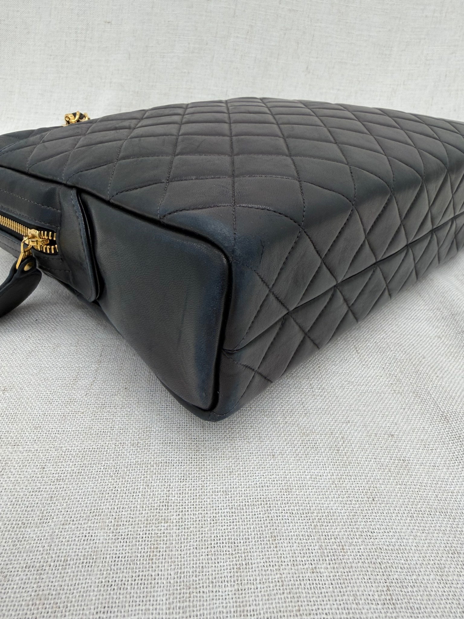 Chanel Black Quilted Lambskin Dome Chain Shoulder Bag