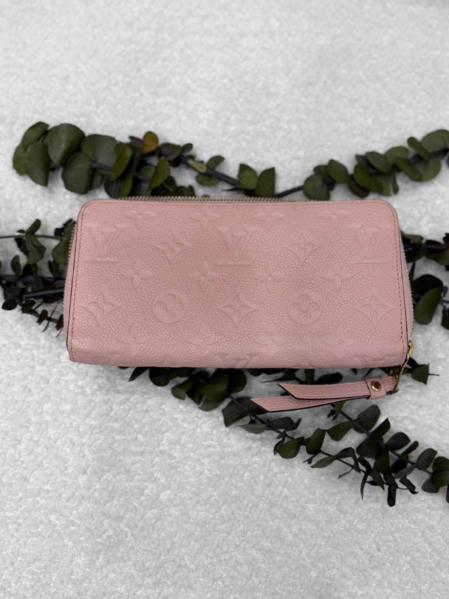 Louis Vuitton Pink Monogram Empreinte Zippy Wallet