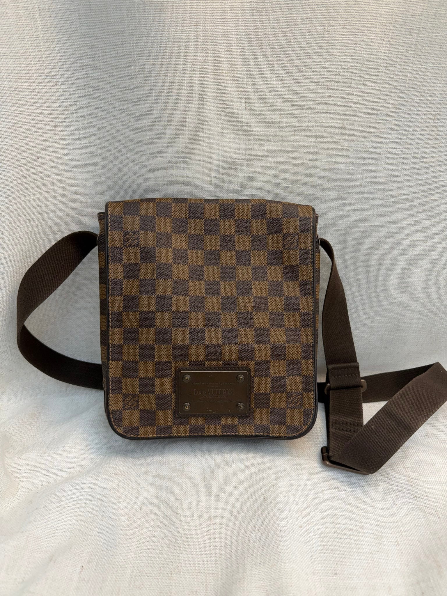 Louis Vuitton Damier Ebene Brooklyn PM Messenger Bag