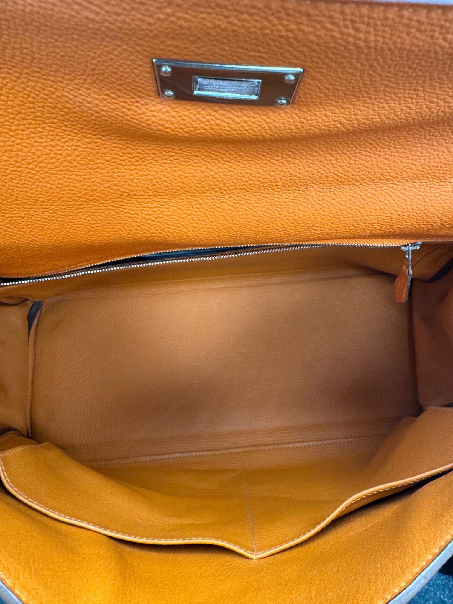 Hermes Orange Togo Leather Kelly Retourne 35