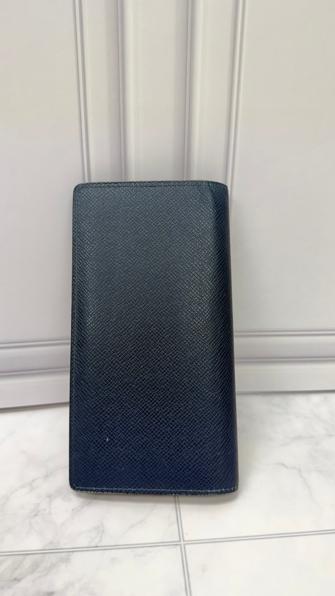 Louis Vuitton Blue Taiga Leather Brazza Wallet