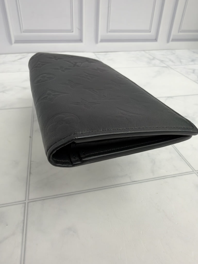 Louis Vuitton Black Monogram Shadow Brazza Wallet