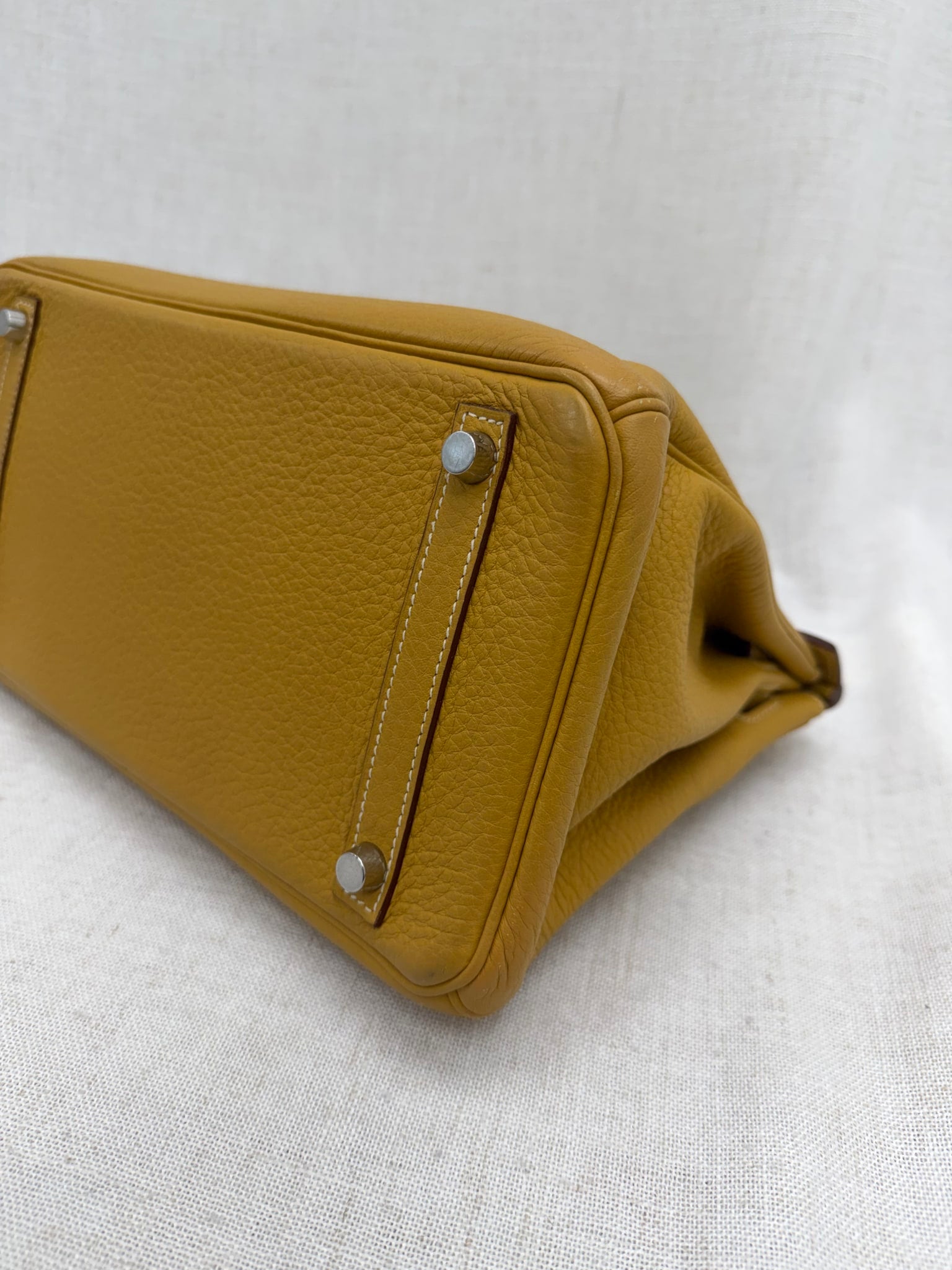 Hermes Natural Sable Taurillon Clemence Birkin 30