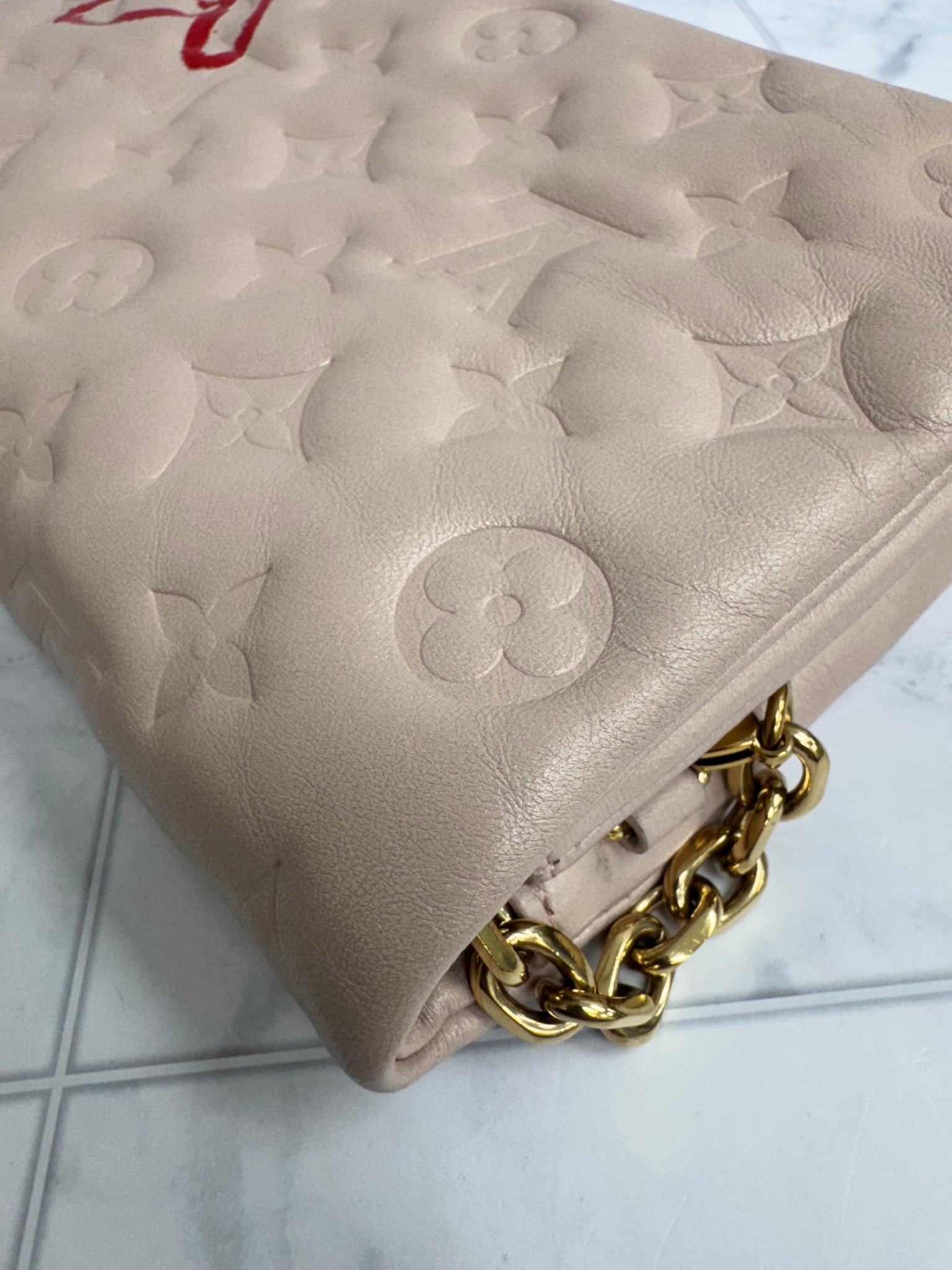 Louis Vuitton Light Pink Monogram Fall In Love Pochette Coussin