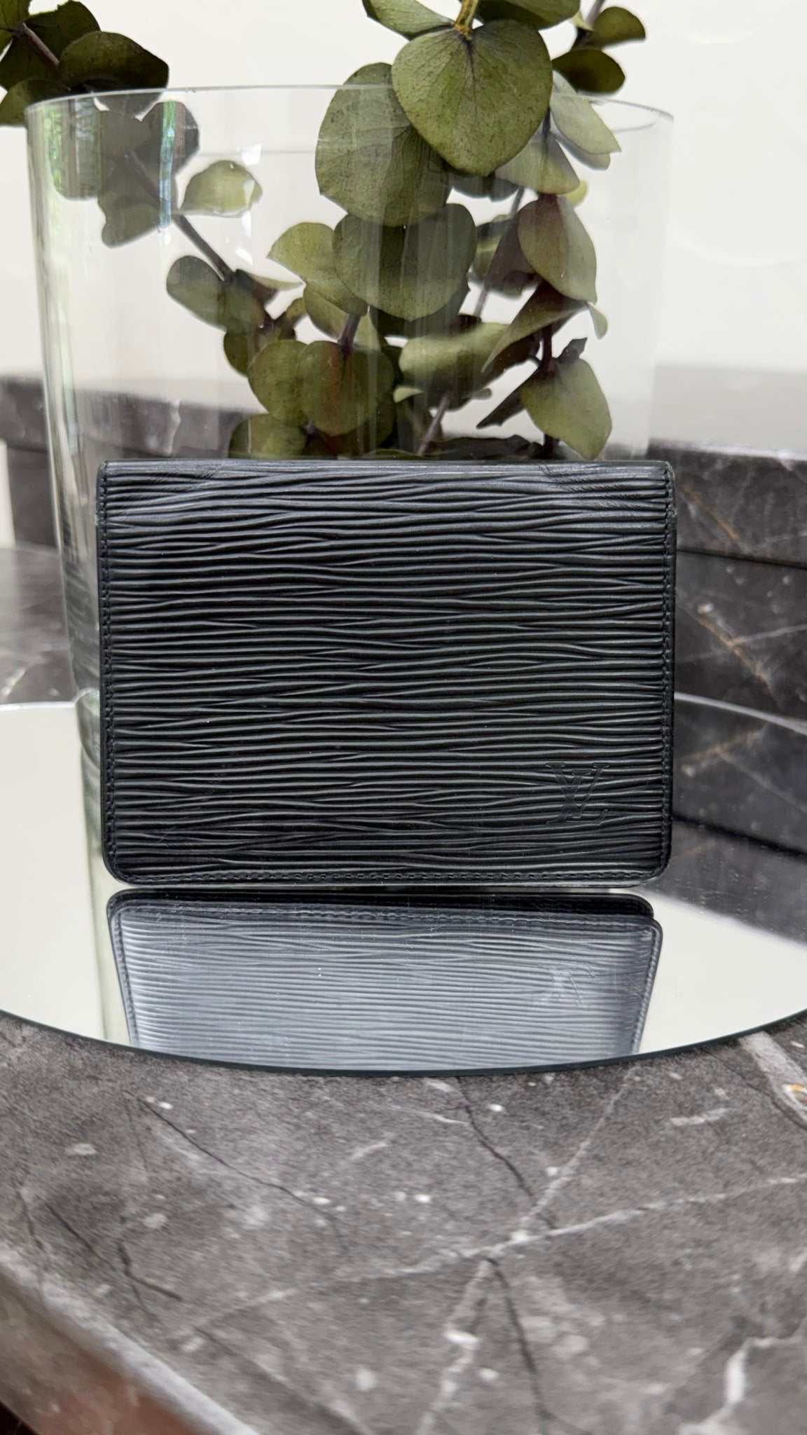 Louis Vuitton Black Epi ID Case