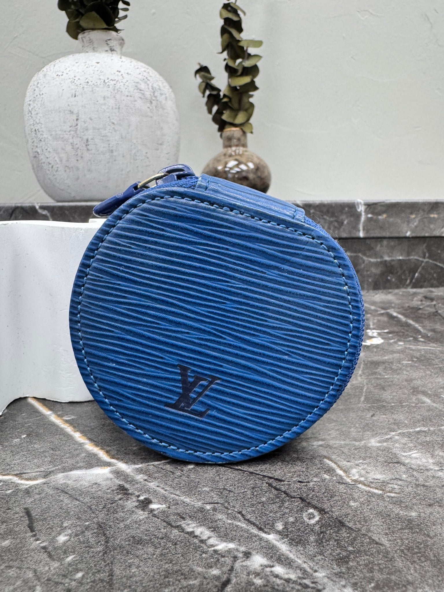Louis Vuitton Blue Epi Leather Ecrin Bijoux Jewelery Case