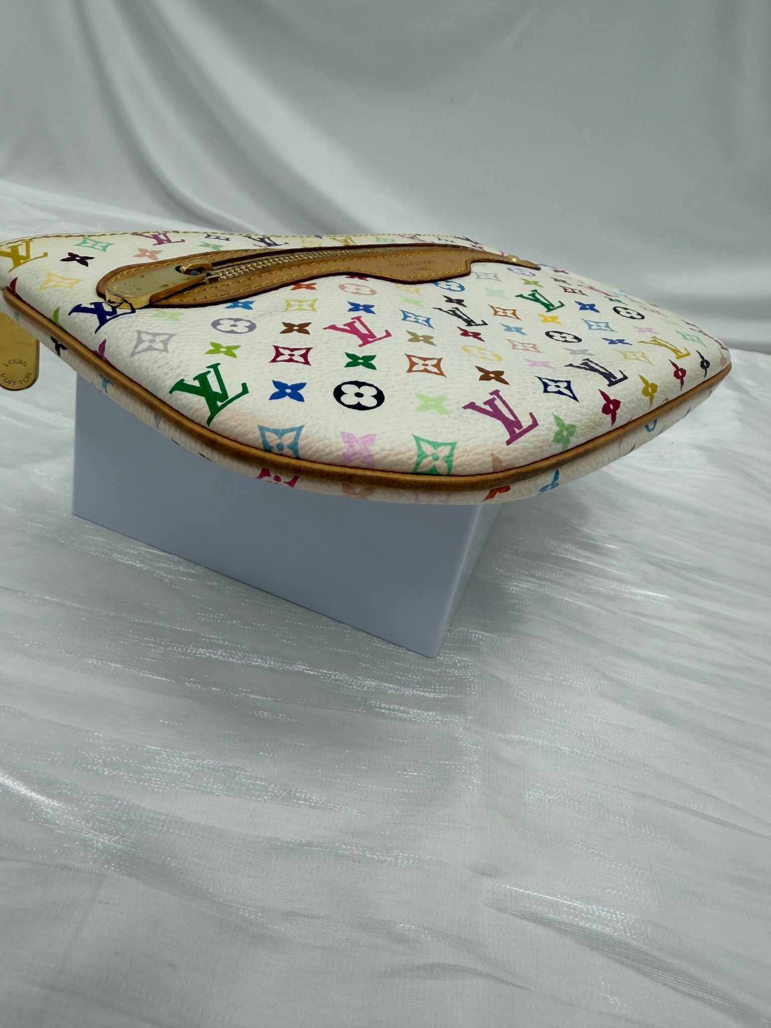 Louis Vuitton White Multicolor Monogram Dome Pouch